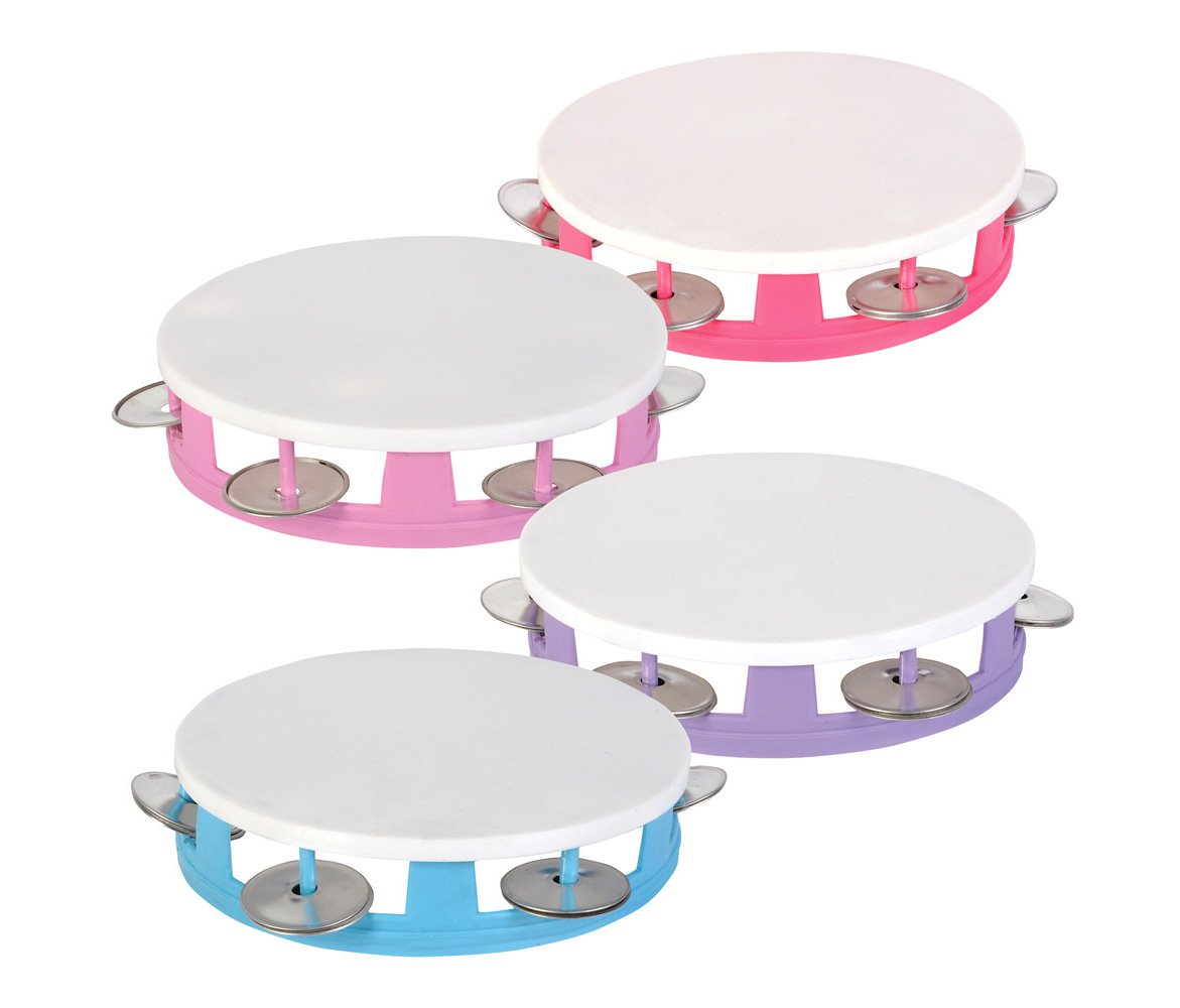 Rhode Island Novelty 5.5 Inch Mini Tambourines, Pack Of 12 Assorted