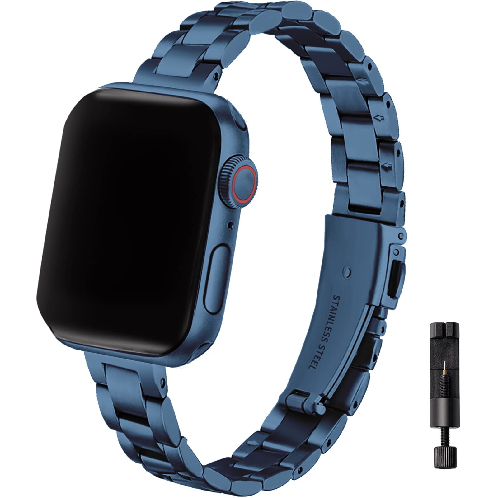 Camofit Compatible With Apple Watch Band 49Mm 45Mm 44Mm 42Mm, Stainless Steel Adjustable Watchband Compatible With Iwatch Ultra