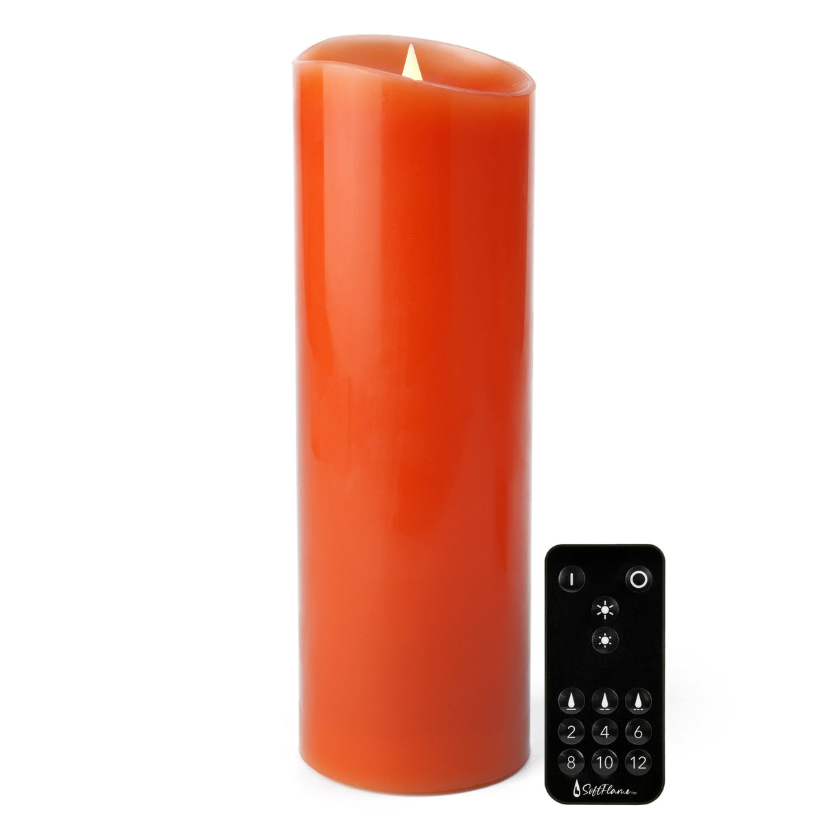 Softflame Christmas Decor Flameless Led Candles With Remote Control, 3''X 9''Battery Operated Pillar Real Wax With Timer For Chr
