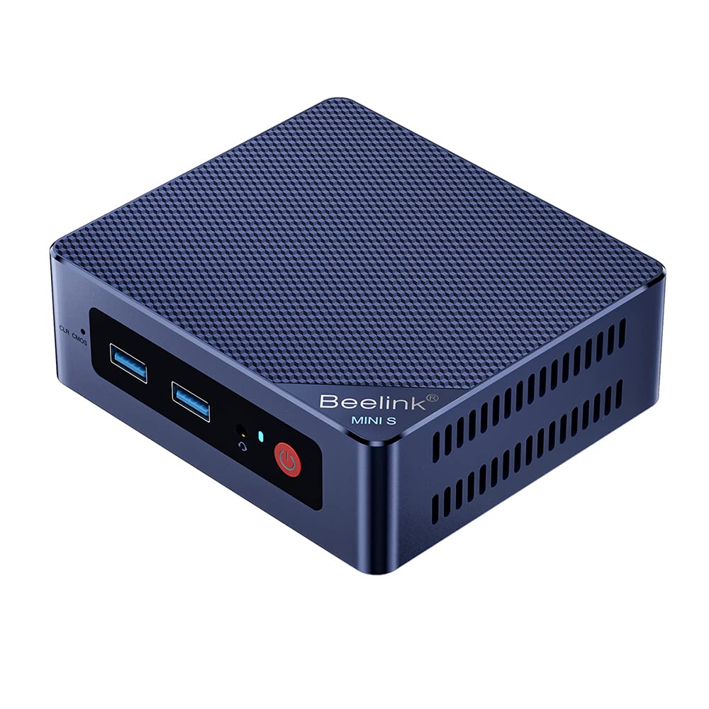Beelink Mini S12 Pro Mini Pc, Mini Computer With Alder Lake N N100, 16Gb Ddr4 +500Gb M.2 2280 Ssd, Wifi6, Dual Hdmi, Dual Screen