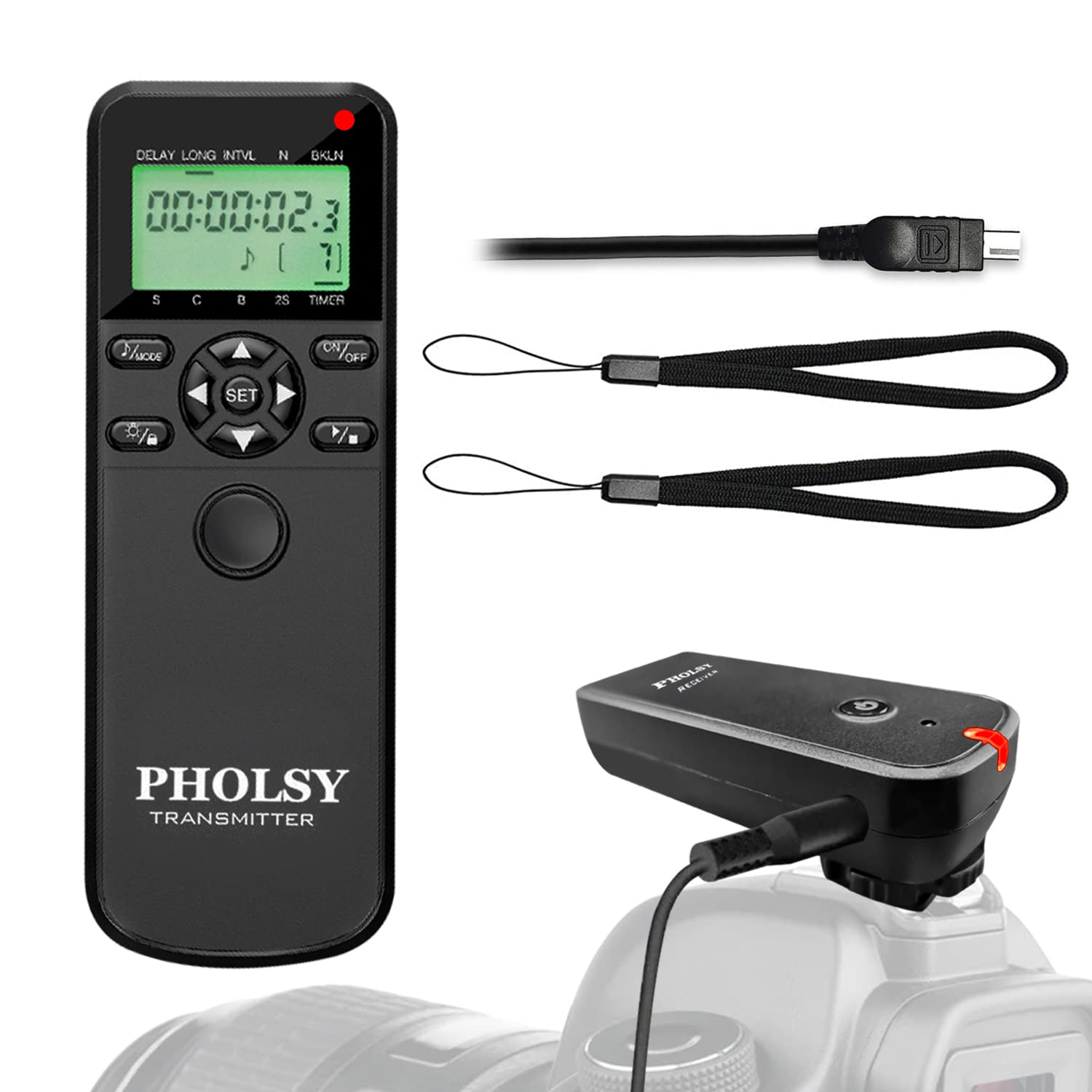 PHOLSY Timer Remote for Nikon Remote Shutter Release N10 Wireless Remote Control Compatible with Nikon Z5, Z7 II, Z6 II, D750, D