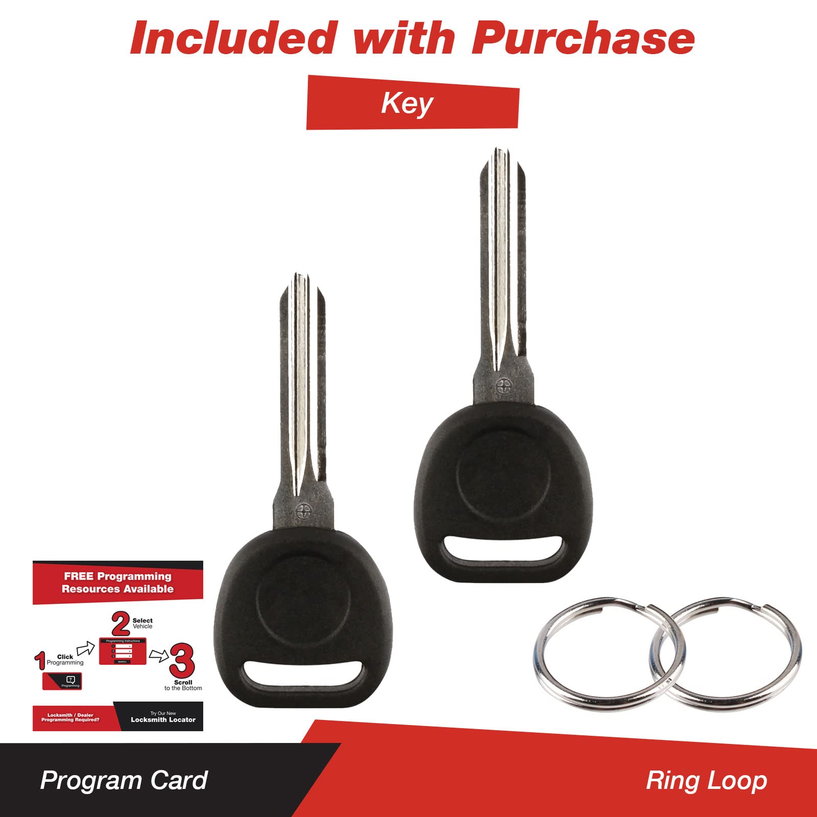 Keylessoption Keyless Entry Remote Car Key Fob For Tahoe Suburban Yukon Escalade 15913427 (Pack Of 2)