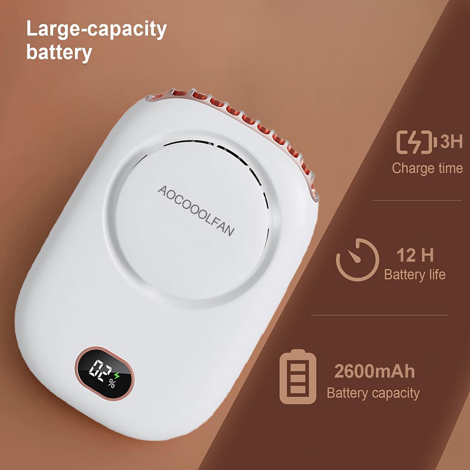 Aocoolfan Portable Neck Fan, Handheld Mini Fan Small Personal Fan, Hand Held Fan Usb Rechargeable Eyelash Fan For Kids Girls Boy