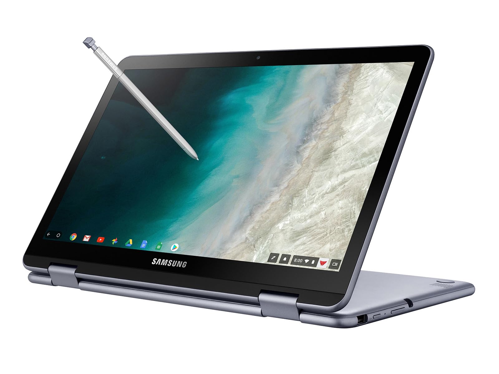 Samsung Chromebook Plus V2 360 2 In 1 Laptop W/Dual Webcam (12.2'' Fhd+ Touchscreen,Intel Celeron 3965Y, 4Gb Ram, 128Gb (64Gb Em
