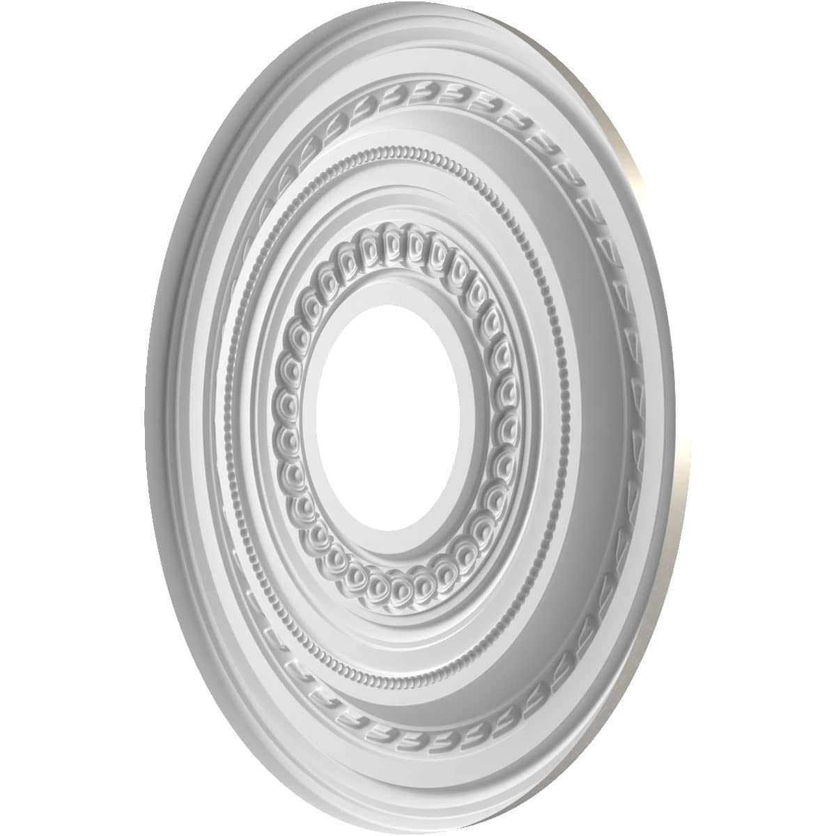 Ekena Millwork Cmp13Cobal Cole Thermoformed Pvc Ceiling Medallion (Fits Canopies Up To 4 1/4''), 13''Od X 3 1/2''Id X 3/4''P, Br