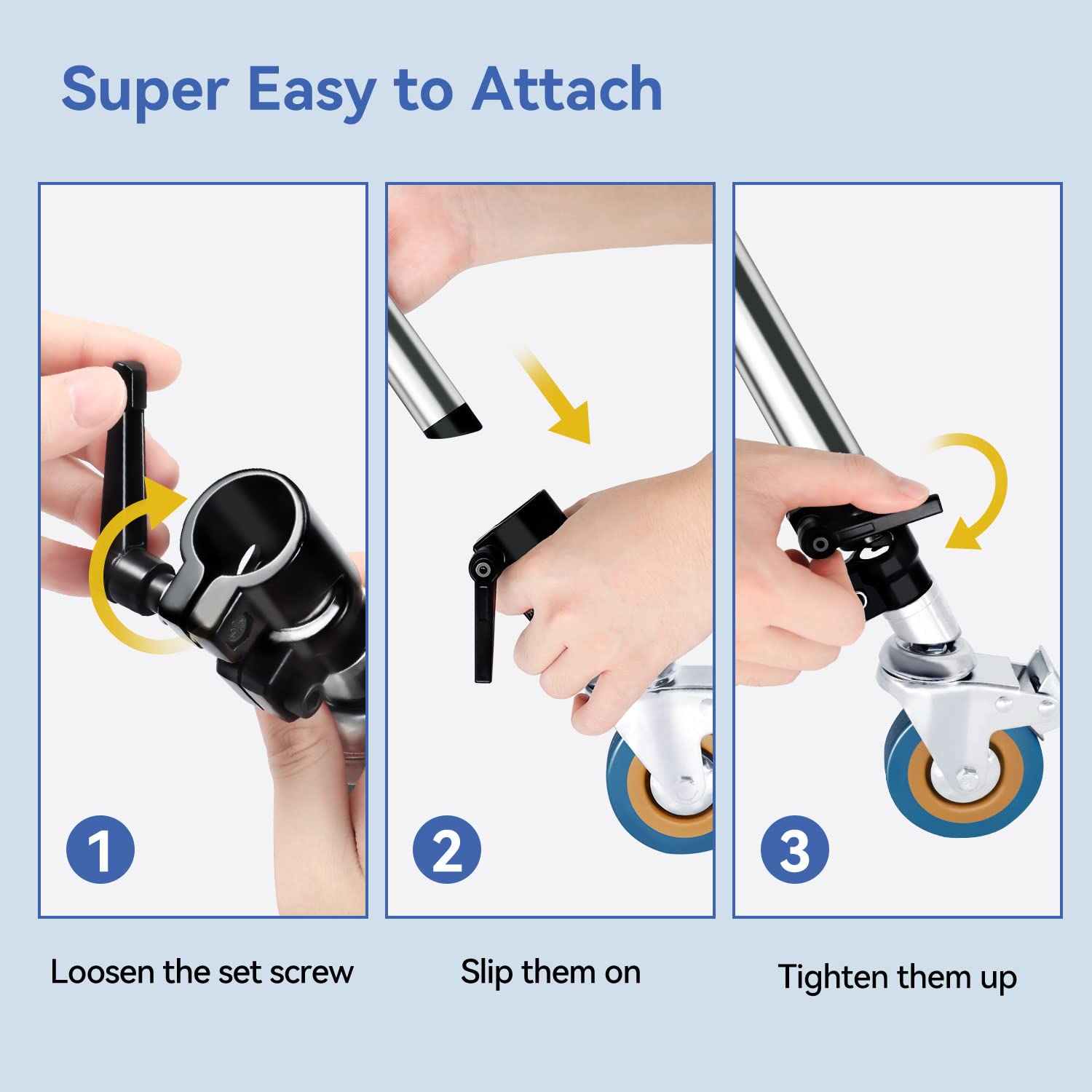 Photography C Stand Wheels 25Mm: Heavy Duty C Stand With Boom Arm Wheel Base, Compatible With Takerers/Neewer And Other 25Mm C S