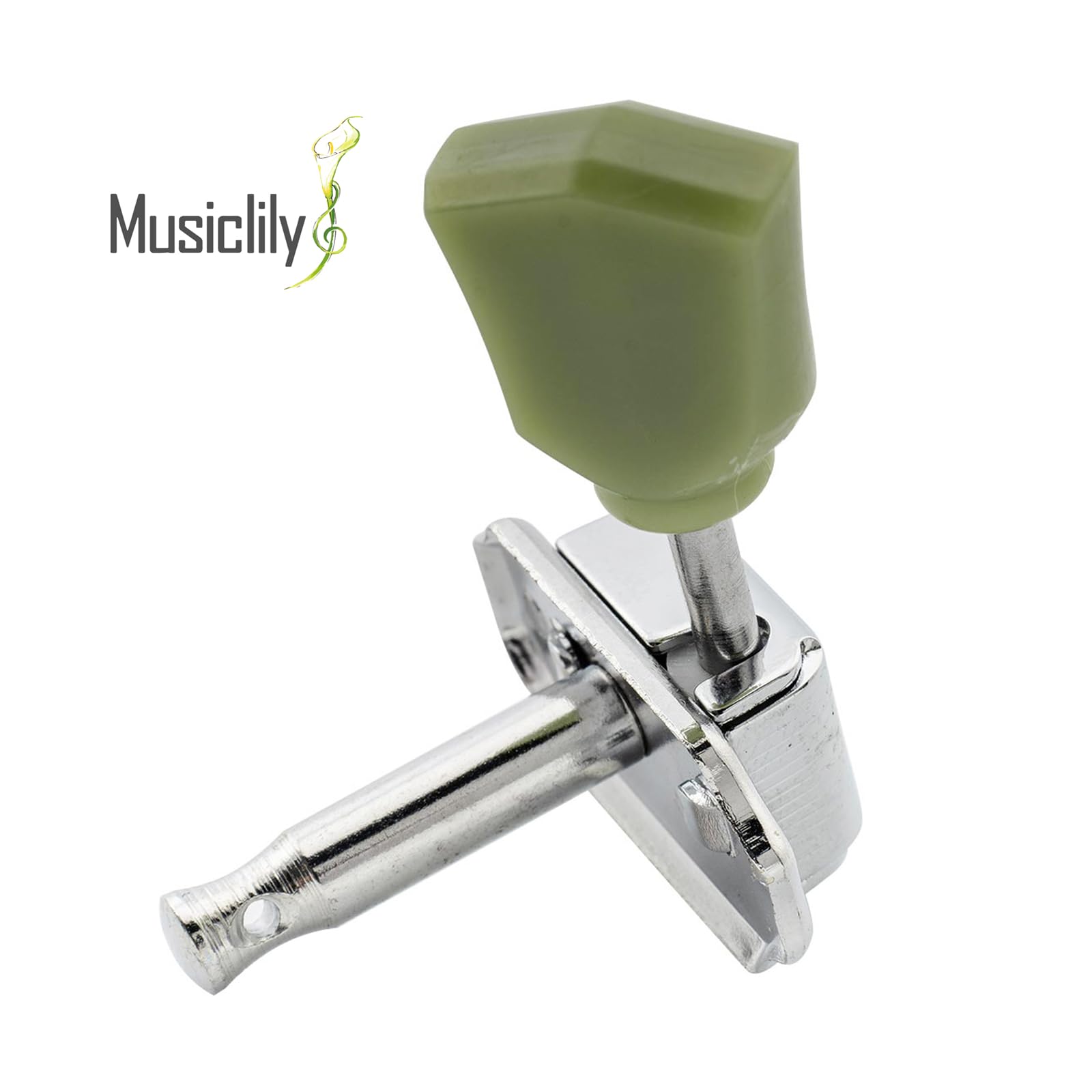 Musiclily 3L3R Vintage Guitar Tuners Machine Heads Tuning Pegs Keys Set For Epiphone Les Paul Style Guitar Replacement, Chrome W