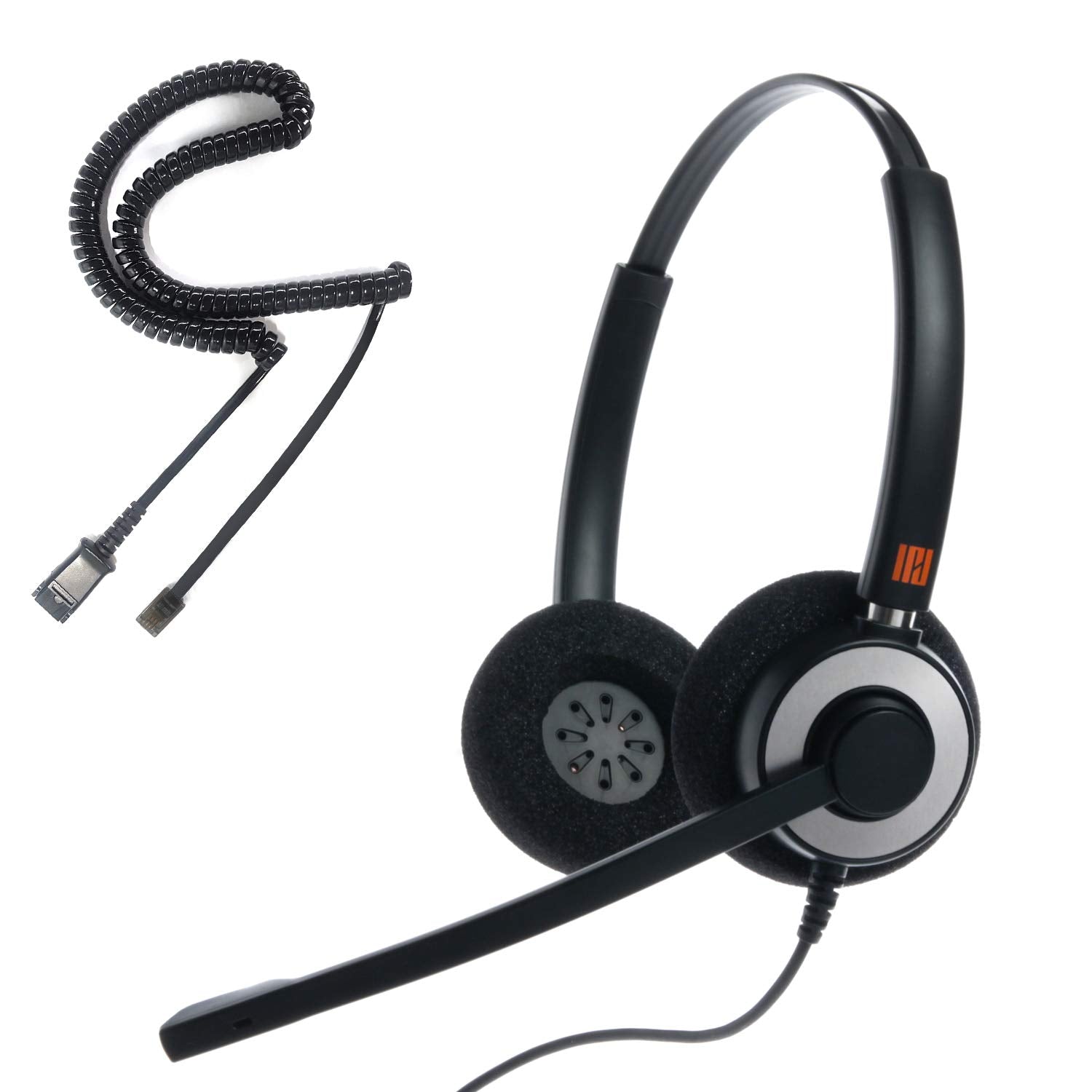 Ipd Iph 165 Phone Headset With Noise Cancelling Microhone For Office And Call Center  Comapatible With Polycom Vvx,Aastra,Avaya