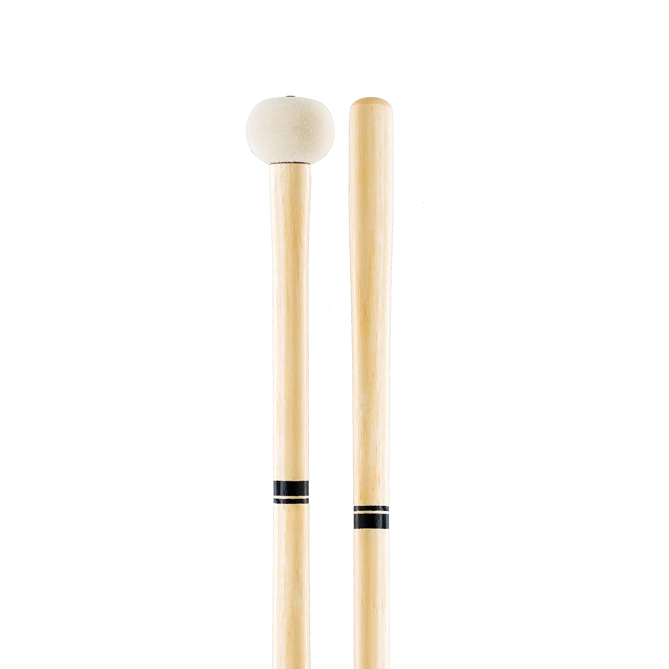 Promark Bass Drum Mallets - Performer Series - Extra Dense Felt Head - Ideal For 20-22 Inch Bass Drums - American Hickory Handle