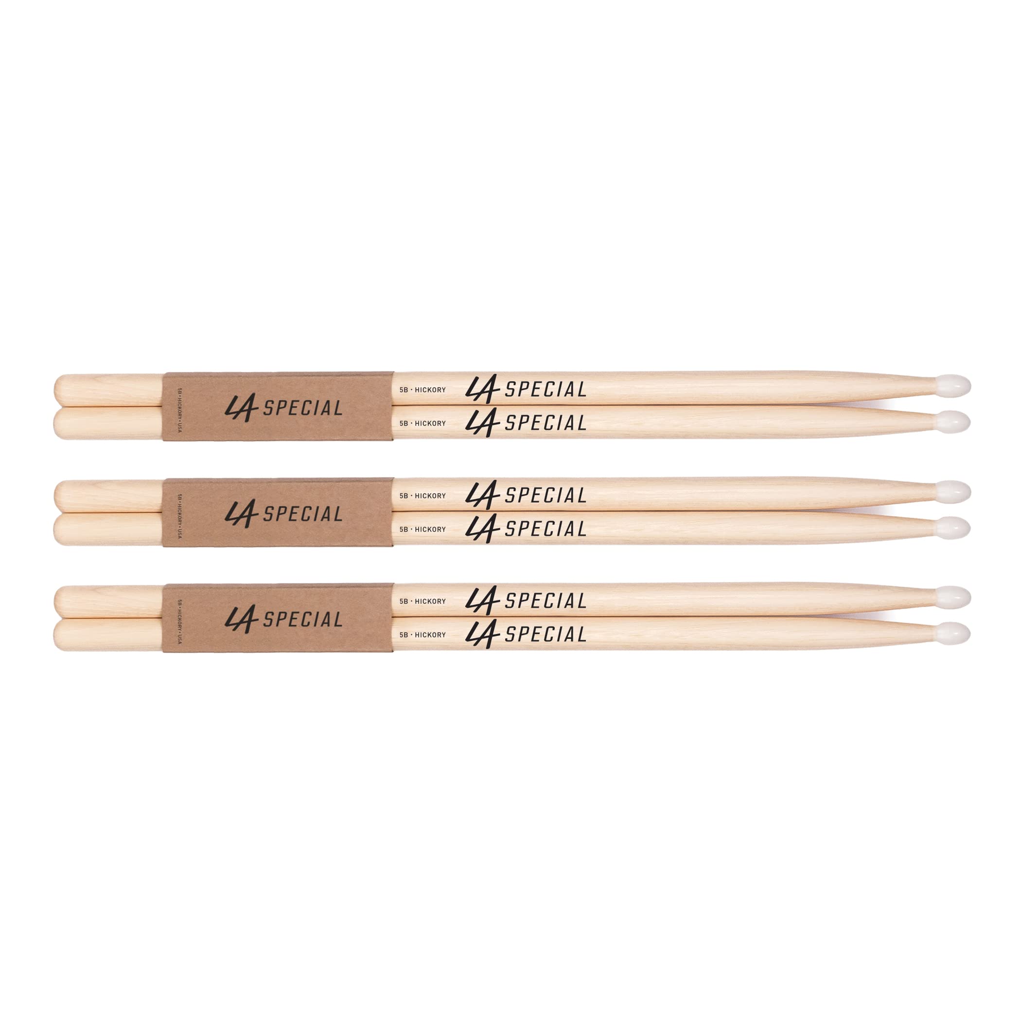 Promark La Specials Drum Sticks   5B Drumsticks   Drum Sticks Set For Acoustic Drums Or Electronic Drums   Oval Nylon Tip   Hick