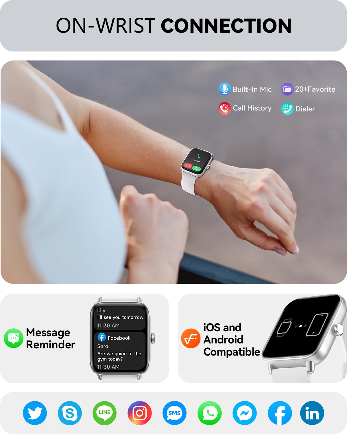 Smart Watches For Men Women Make/Answer Call, 1.8 '' Hd Smart Watch With Alexa, Fitness Tracker With Spo2 Heart Rate/Sleep Monit