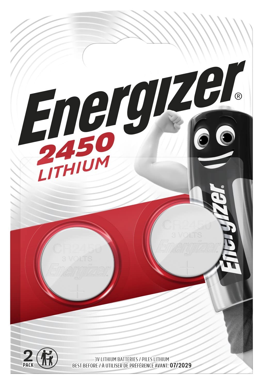 Energizer Battery Cr2450 Lithium 2 Pak, 235474