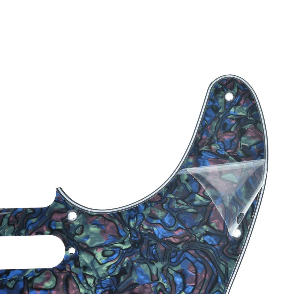 Kaish 8 Hole Tele Style Guitar Pickguard Tl Pick Guard With Pickup Mounting Screw Holes For Tele/Telecaster Abalone Pearl