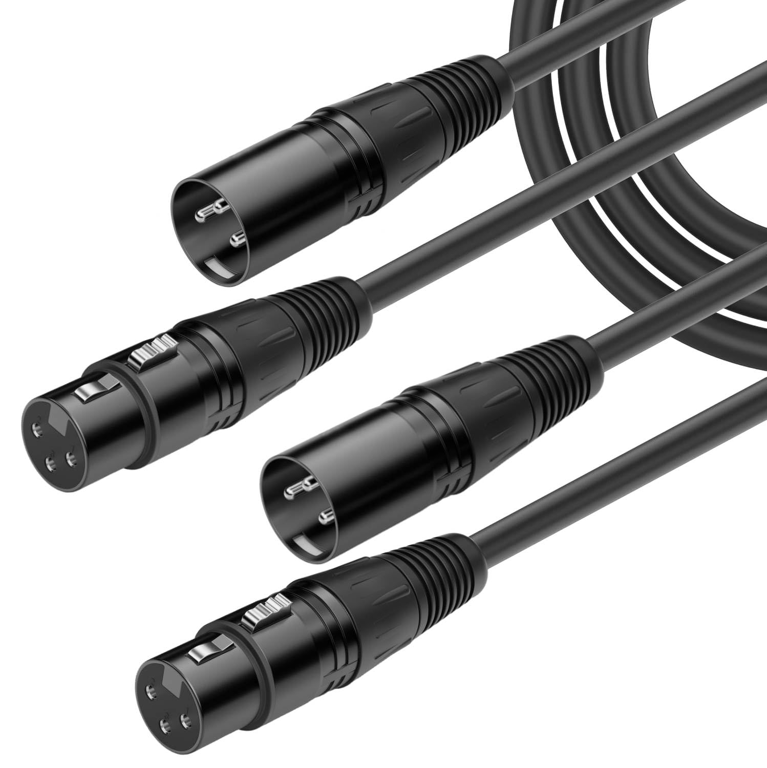 Yzhcyn Xlr Cables 6Ft 2Pack, Microphone Cable Mic Cord Xlr Male To Female Adapter Microphone Cord 3 Pin Stage & Studio, Oxygen F