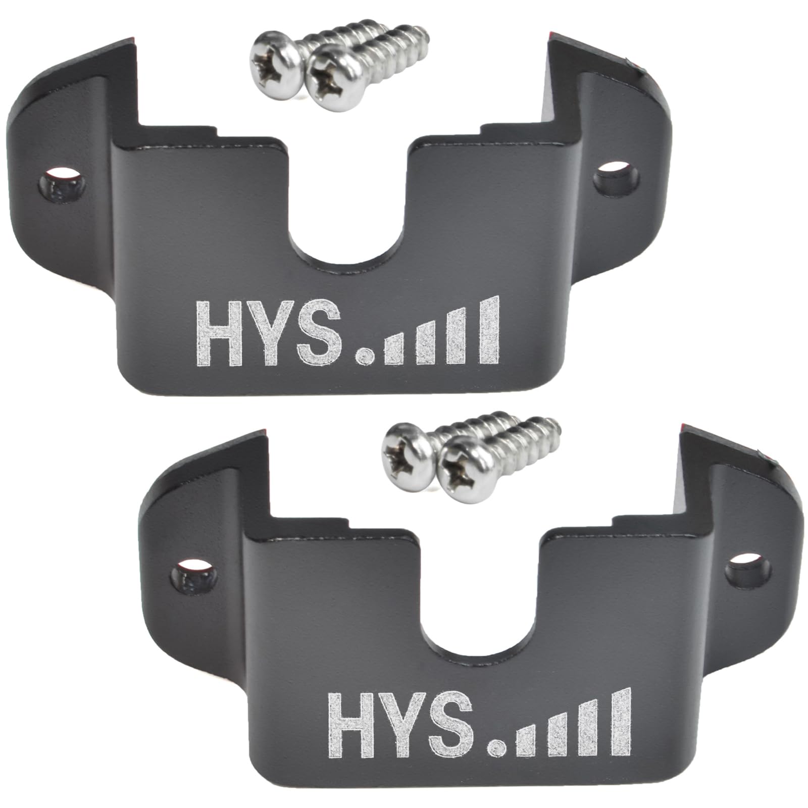 Hys Microphone Hang Up Clip, Mic/Handheld Radio/Cb Radio Holder Clip W/Screw For Motorola Hln9073B Cdm1250 Cdm750 Gm300 M1225 Gm3688 Gtx800 Kenwood Tk768G Tk868G Tm471A Two Way Radios(Black 2Pcs)