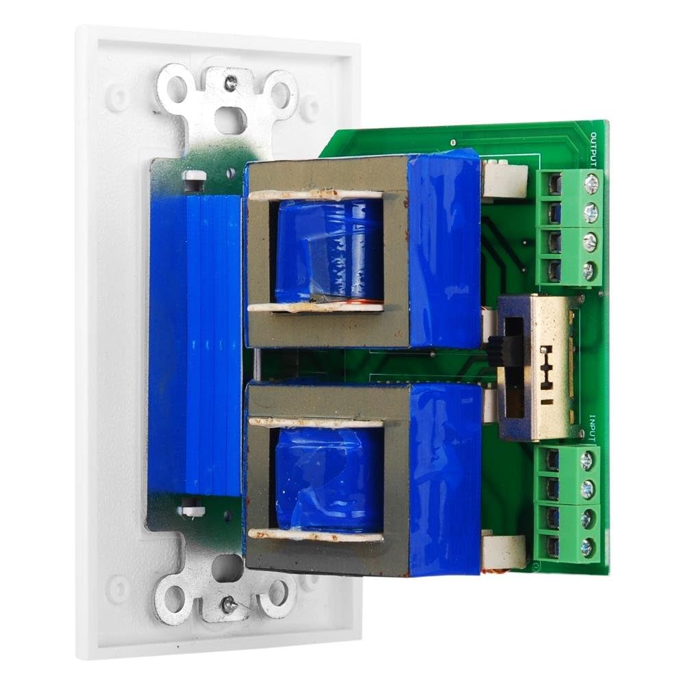 Pyle Home In Wall Speaker Volume Control- Home Audio Smart Speakers Stereo Controller Selector Switch Pod Box- Vertical Sliding