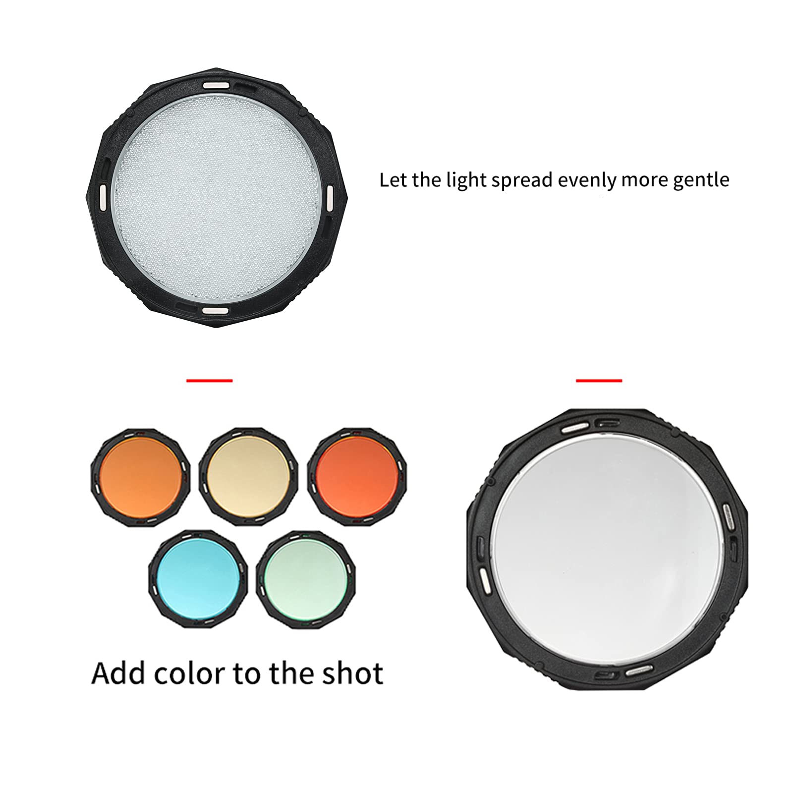 Letwing Tr 09 Magnetic Round Head Flash Accessory Kit For Godox V1 Flash Godox V1 Pro Flash And Godox H200R Godox Ad200 Ad200Pro