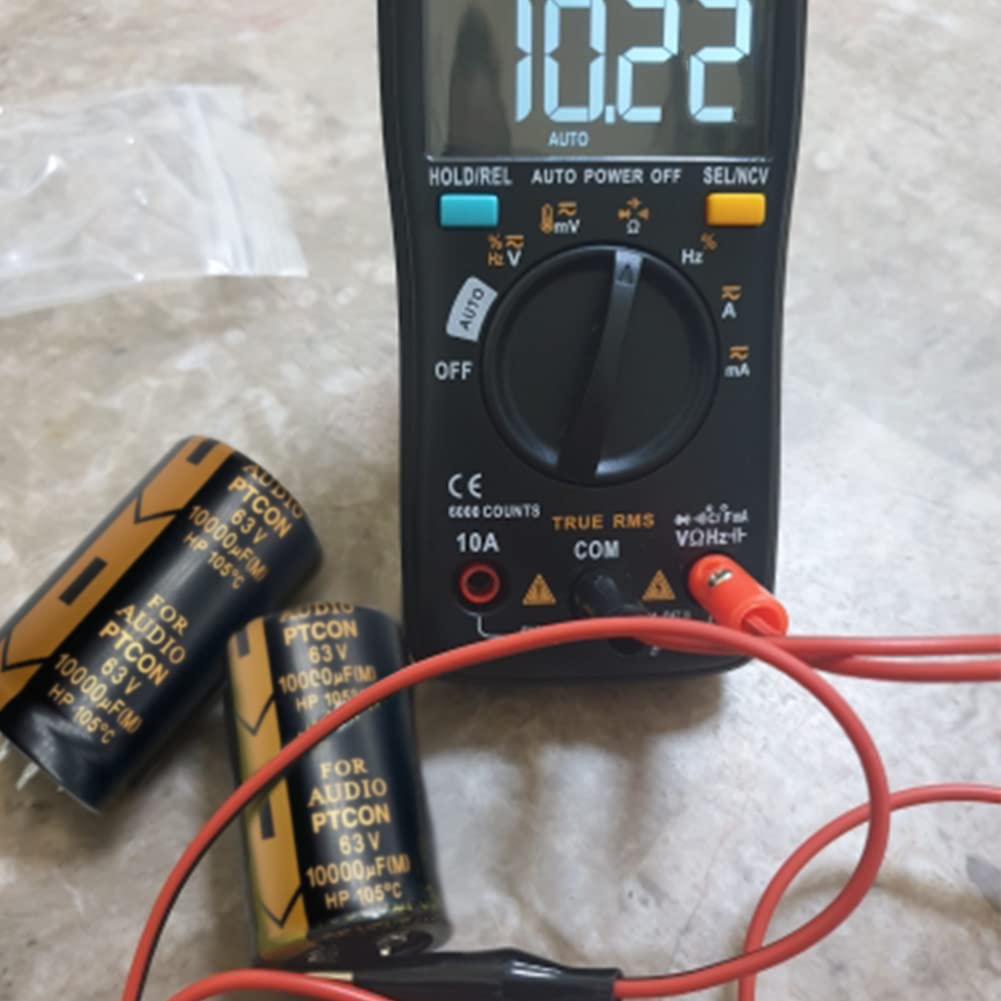 Cermant 2Pcs 63V 10000Uf Snap In Electrolytic Capacitor 30X50Mm(1.18X1.96In) Power Amplifier Filter Audio Electrolytic Capacitor