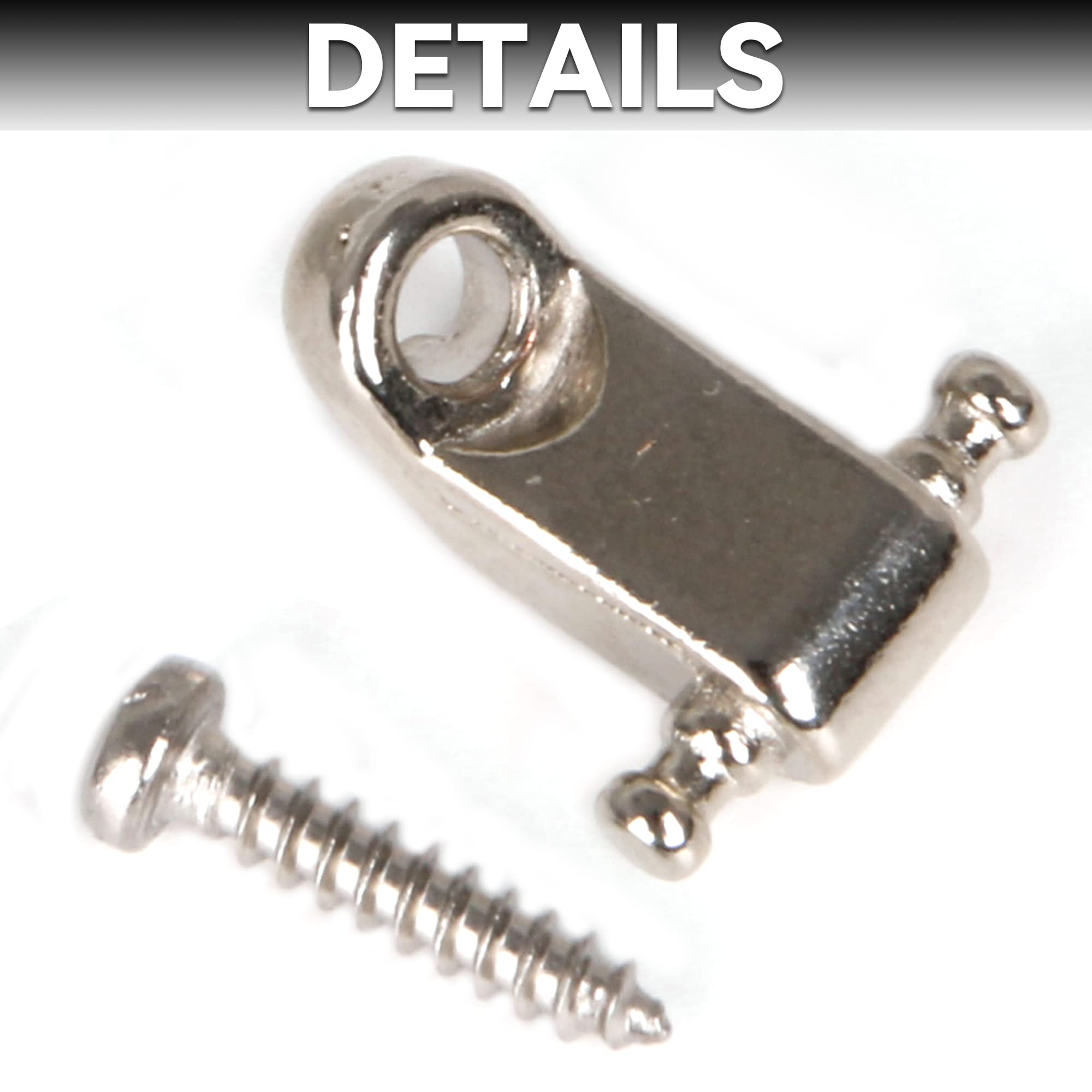 Bstinay 20Pcs Sturdy Electric Guitar Roller String Retainers Trees Standard Roller String Guides With Screw Guitar Accessory