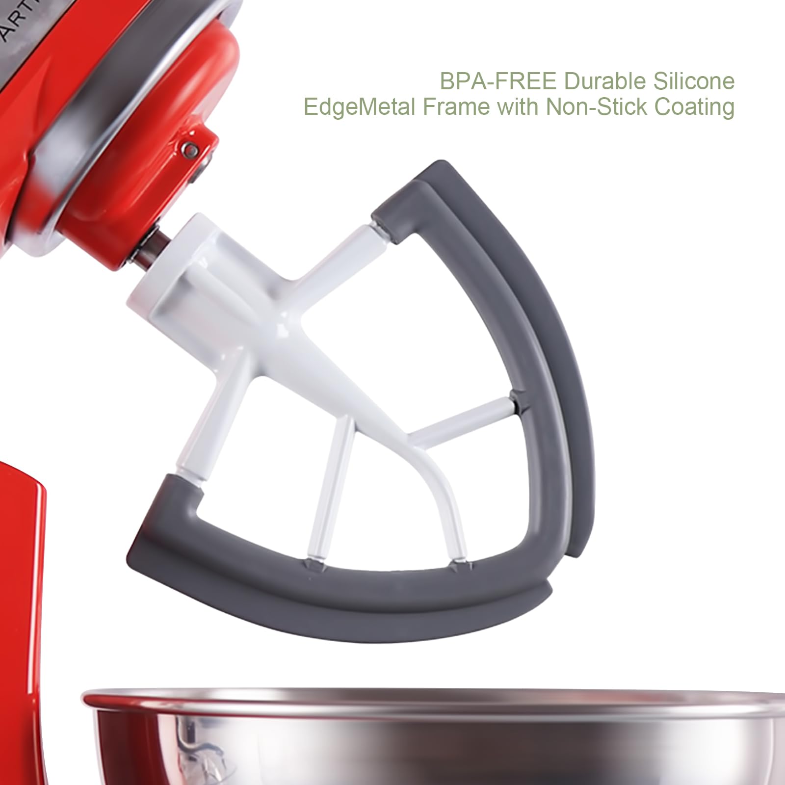 Equust Flex Edge Beater Compatible With Compatible With 4.5 5 Quart Tilt Head Stand Mixers, Kitchenaid Mixer Attachments, Paddle