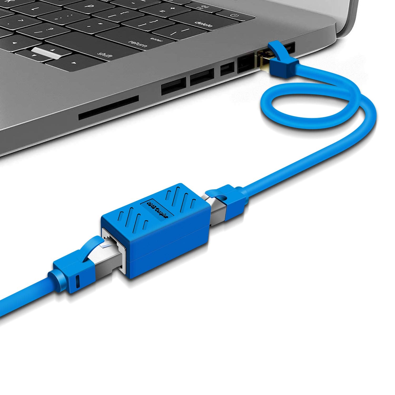 Y.D.F Rj45 Coupler, Ethernet Connectors, For Cat7/Cat6/Cat5E/Cat5 Ethernet Cable Extender Connector   Female To Female, Blue