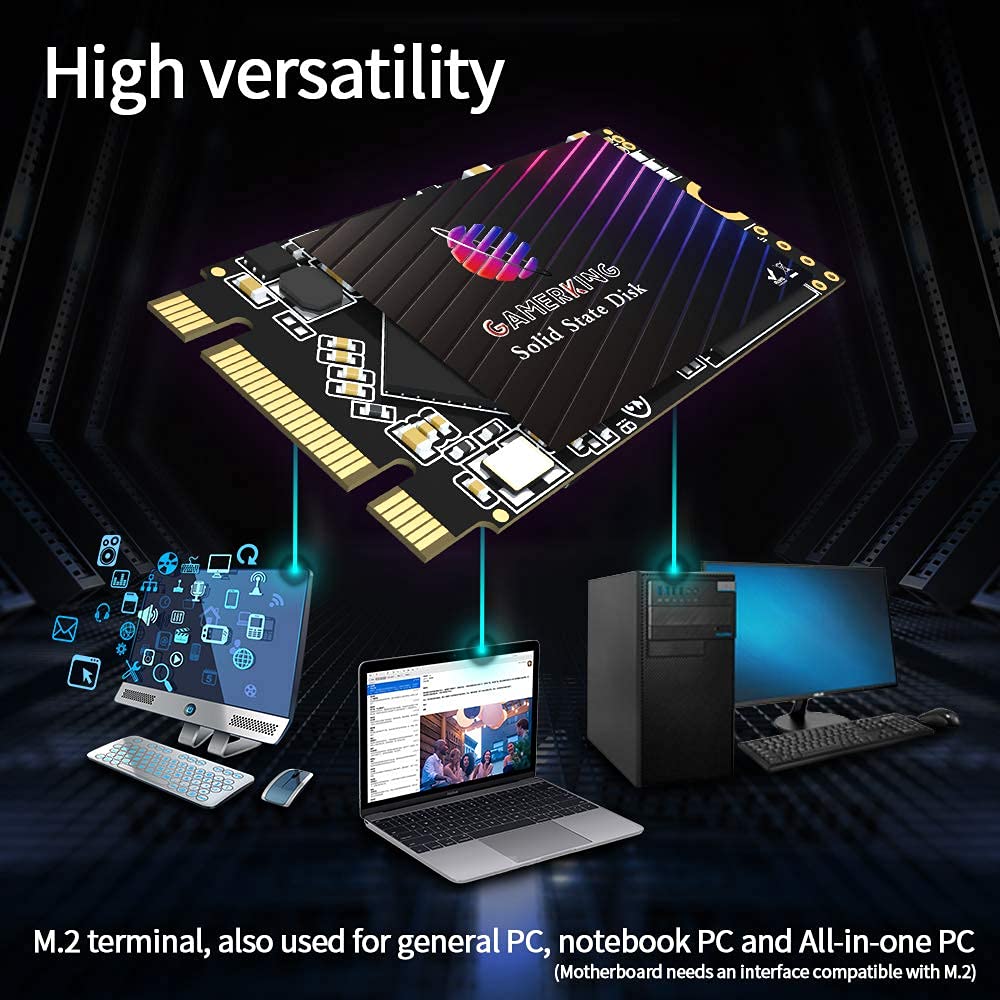 Gamerking Ssd M.2 2242 128Gb Ngff Internal Solid State Drive High Performance Hard Drive For Desktop Laptop Sata Iii 6Gb/S M2 Ssd(128Gb, M.2 2242)