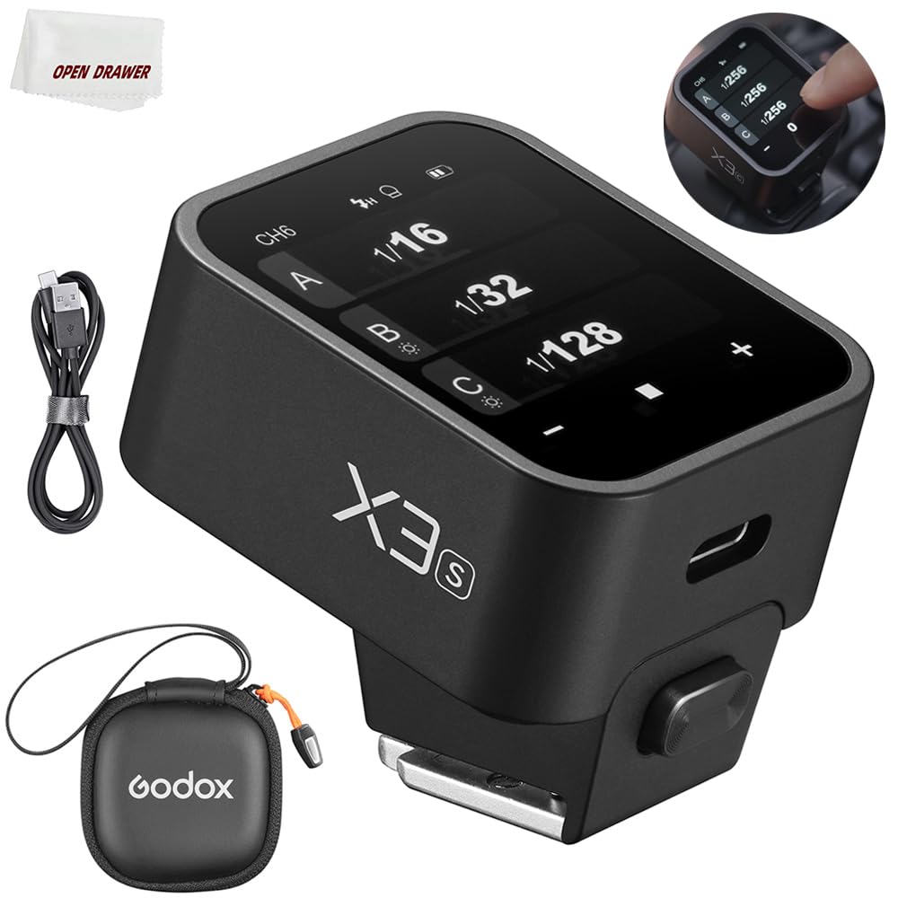 Godox X3S X3 S X3 S Trigger, Godox Flash Trigger, Touch Screen Ttl Wireless Flash Trigger, With Tcm Conversion, Built In 3.7V 85