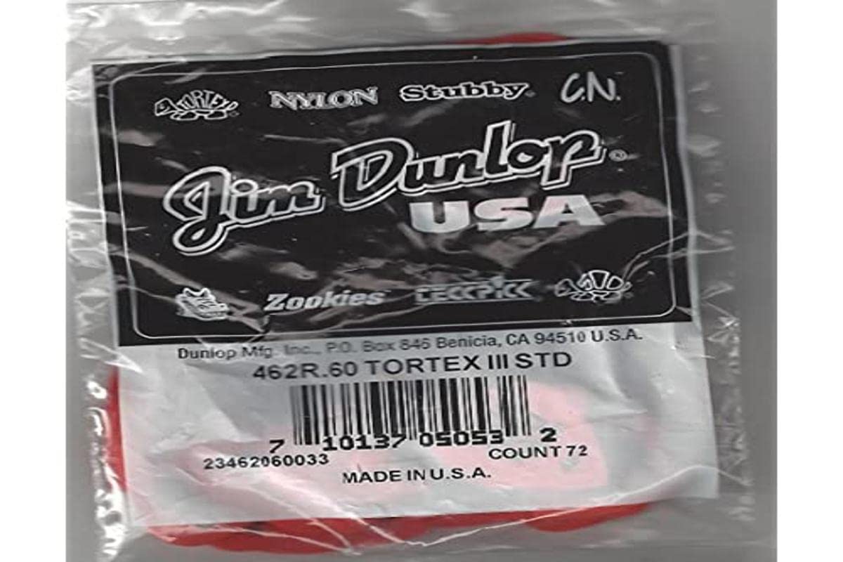 Dunlop Tortex Tiii Guitar Picks  .60Mm Orange (72Pack)