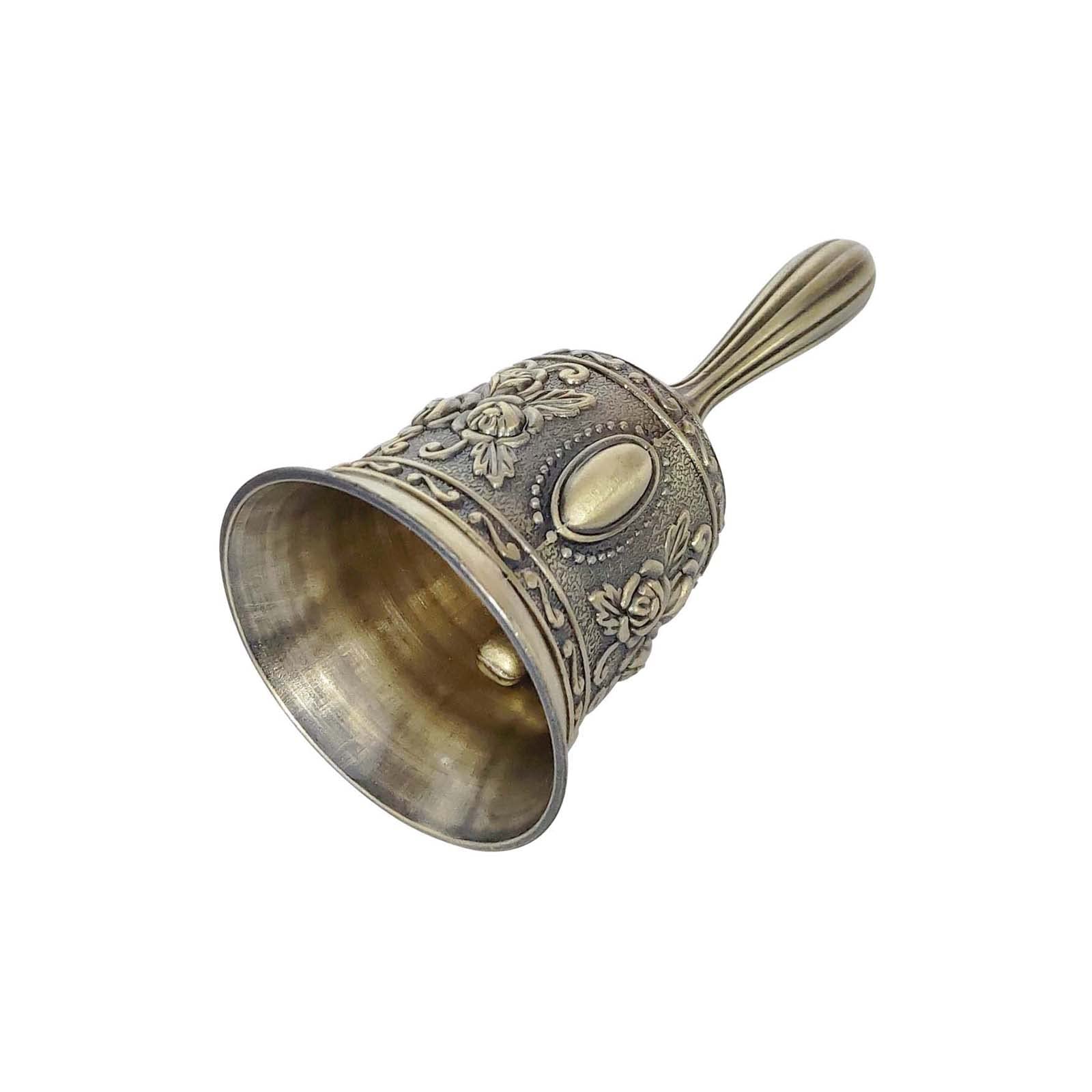 1 Pack Hand Held Bell, Metail Dinner Bell Wedding Bells, Service Bell Call, Vintage Bell