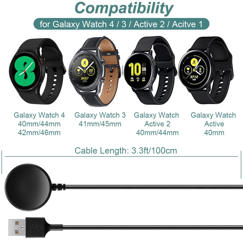 Charger For Samsung Galaxy Watch 4 Classic, Galaxy Watch 4, Galaxy Watch 3, Galaxy Watch Active 2, Galaxy Watch Active 1 Smart W