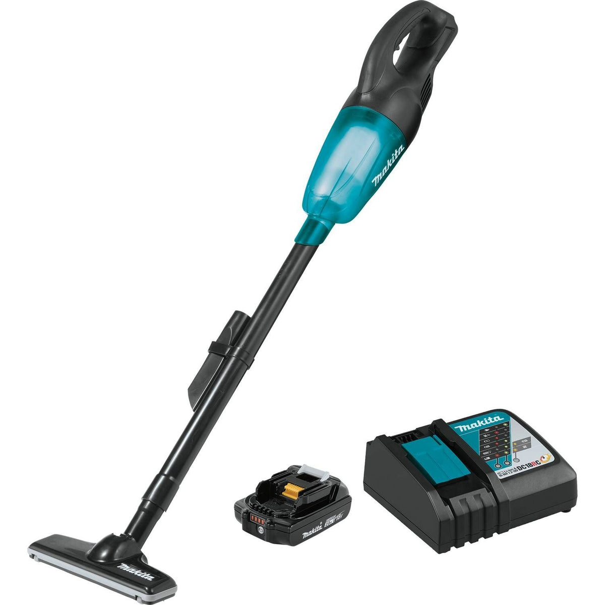 Makita Xlc02R1B 18V Lxt Lithium Ion Compact Cordless Vacuum Kit (2.0Ah)