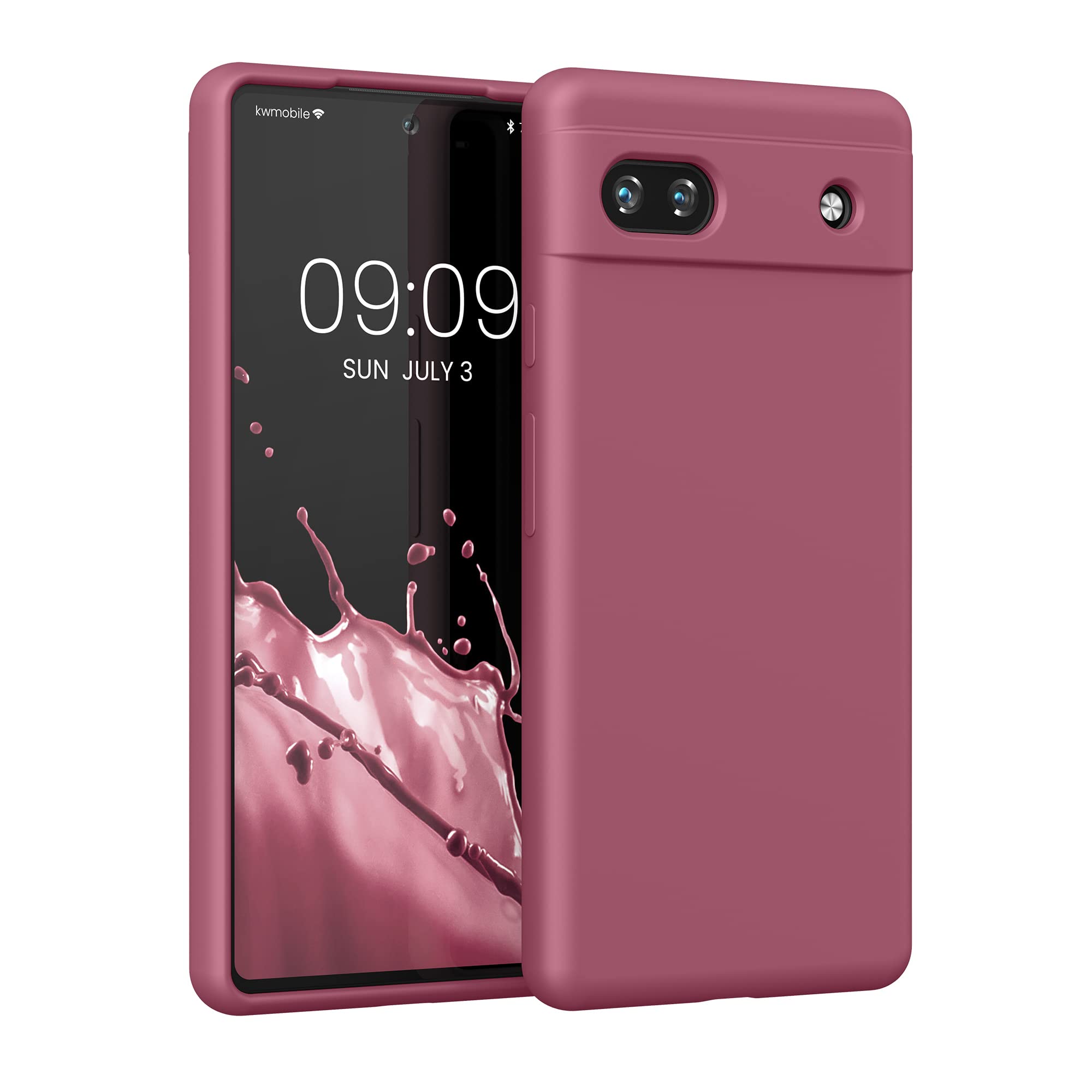 kwmobile Case Compatible with Google Pixel 6a Case - TPU Silicone Phone Cover with Soft Finish - Orchid Violet