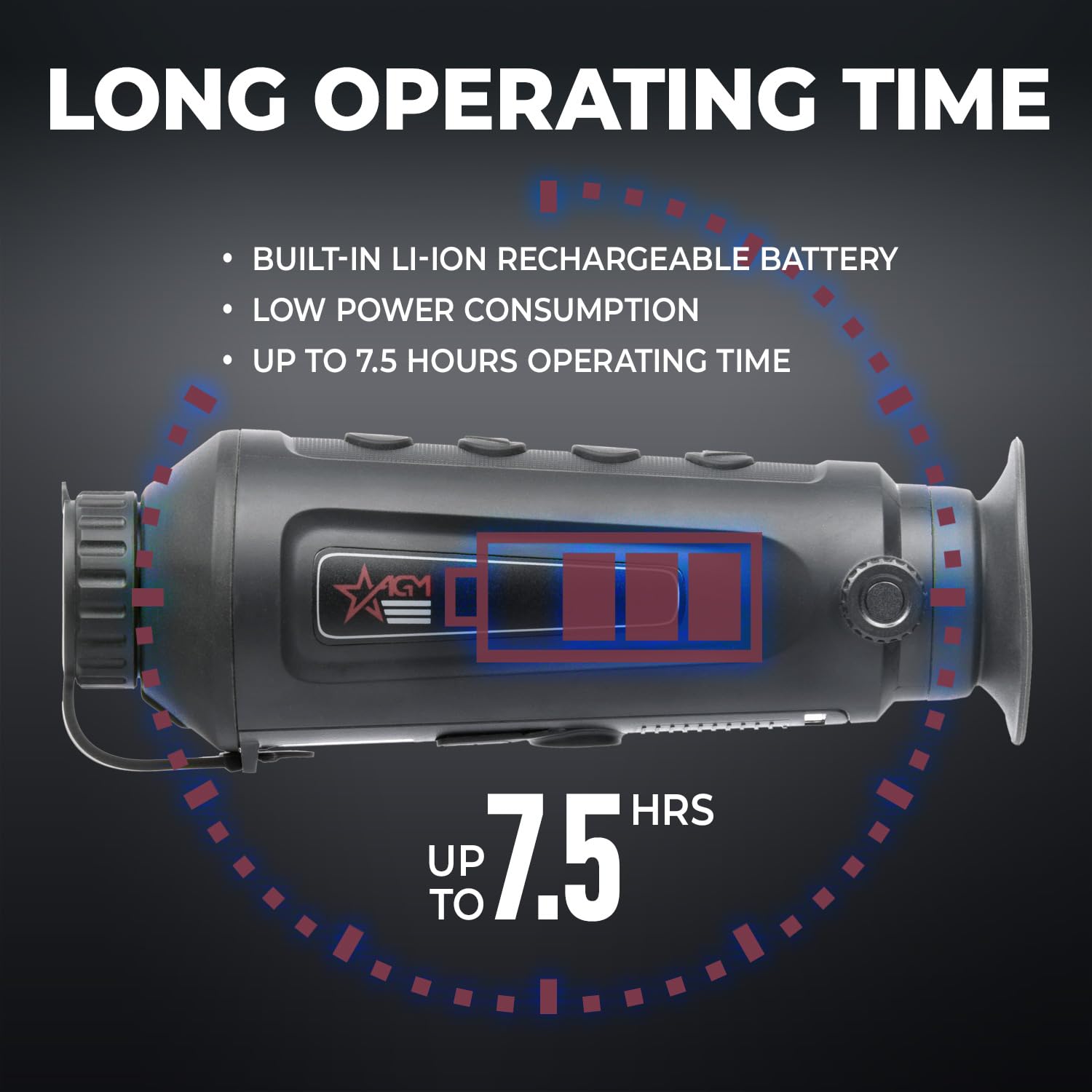 Agm Global Vision Taipan Tm25-384 Hunting Heat Vision Ir Monocular With 384X288 Sensor Ideal For Night Hunting Lightweight Infra