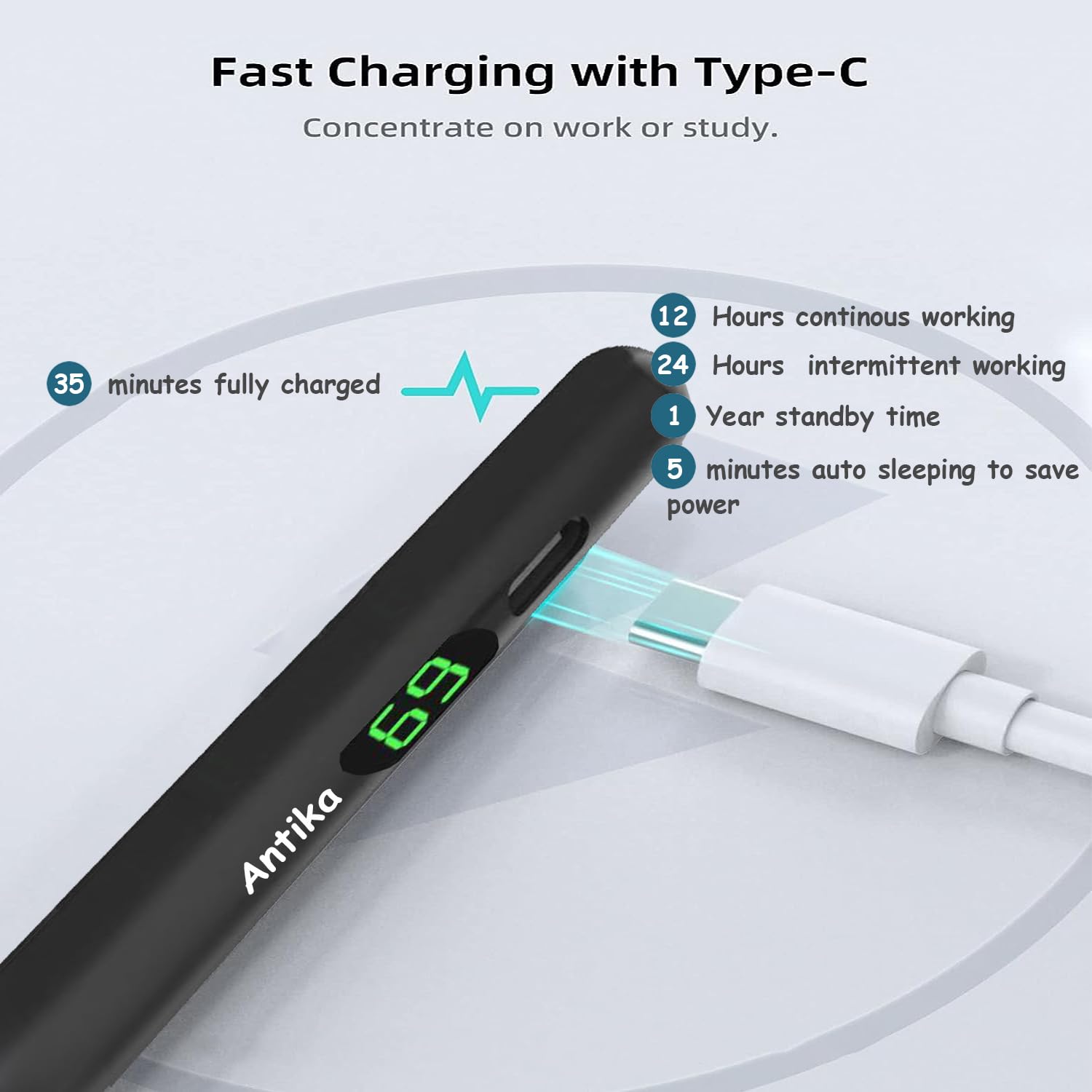 Stylus Pen For Ipad Digital Ipad Pencil 2Ndgen 12 Hour Constant Writing Tilt Sensitivity Palm Rejection Magnetic Pen For Ipad Ai