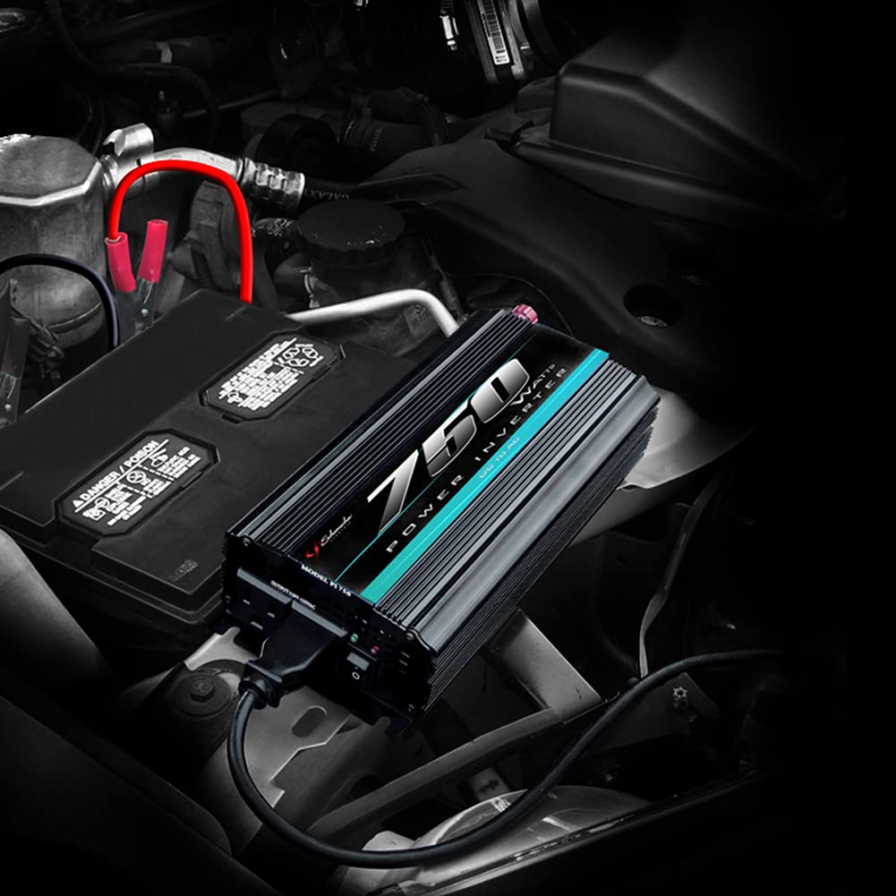 Schumacher Pi 750 Dc To Ac Digital Power Inverter For Cars   750W   With Ac Power Outlets To Power Devices And Accessories