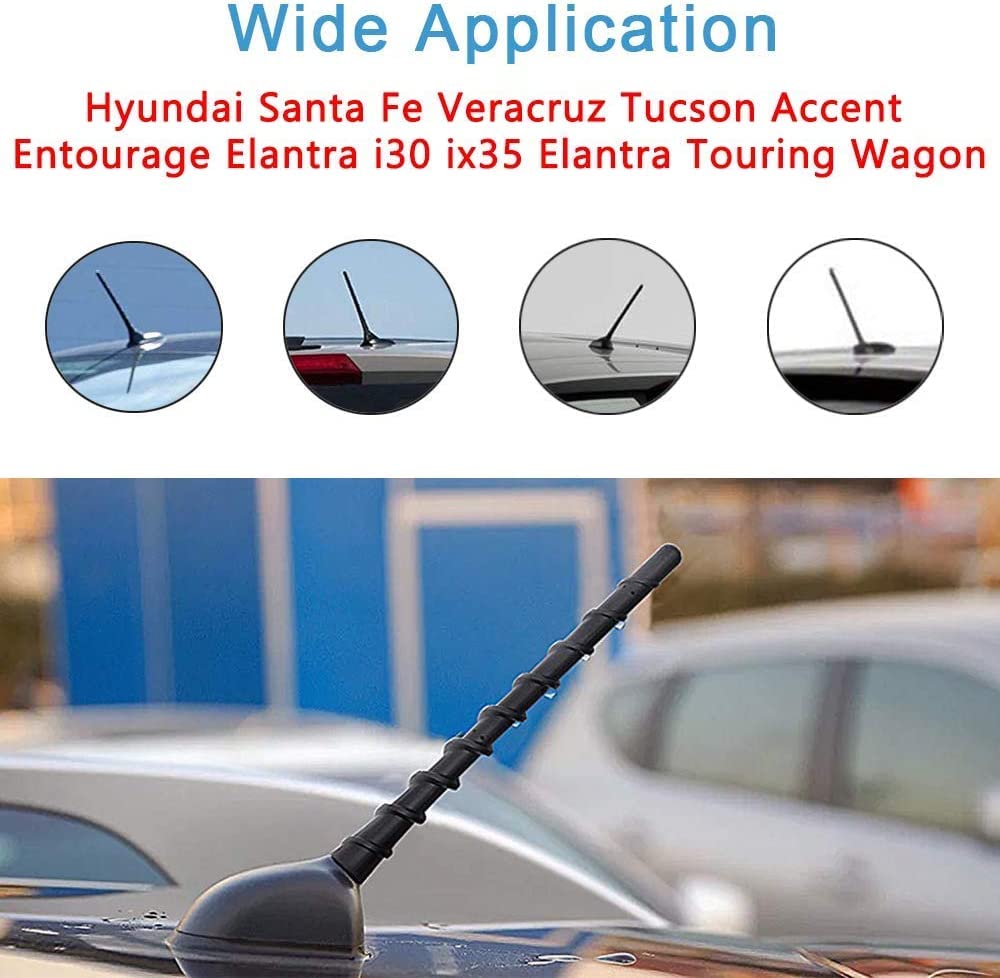 Antenna For Hyundai Santa Fe Tucson Accent Elantra Touring Entourage, Short Car Roof Hyundai Antenna Replacement For Am Fm Radio