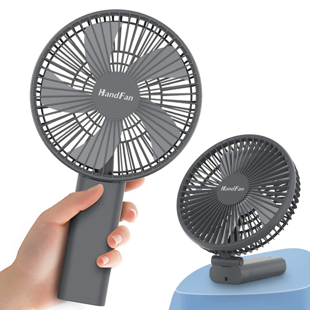 Handfan 6 Inch Handheld Fan 4000Mah Battery Operated Fan 6 Settings Personal Desktop Fan With 5 34H Working Time Removable Base