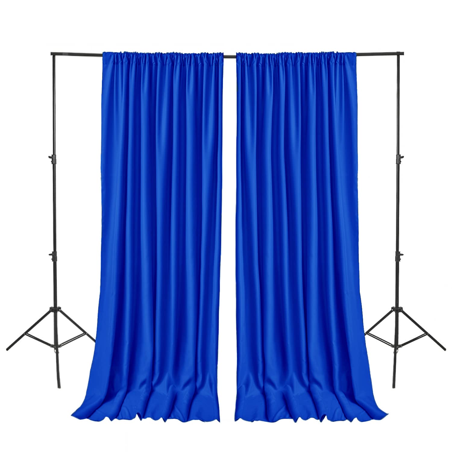 Hiasan Neon Blue Screen Backdrop Curtains For Parties, Polyester Photography Backdrop Drapes For Family Gatherings, Wedding Deco