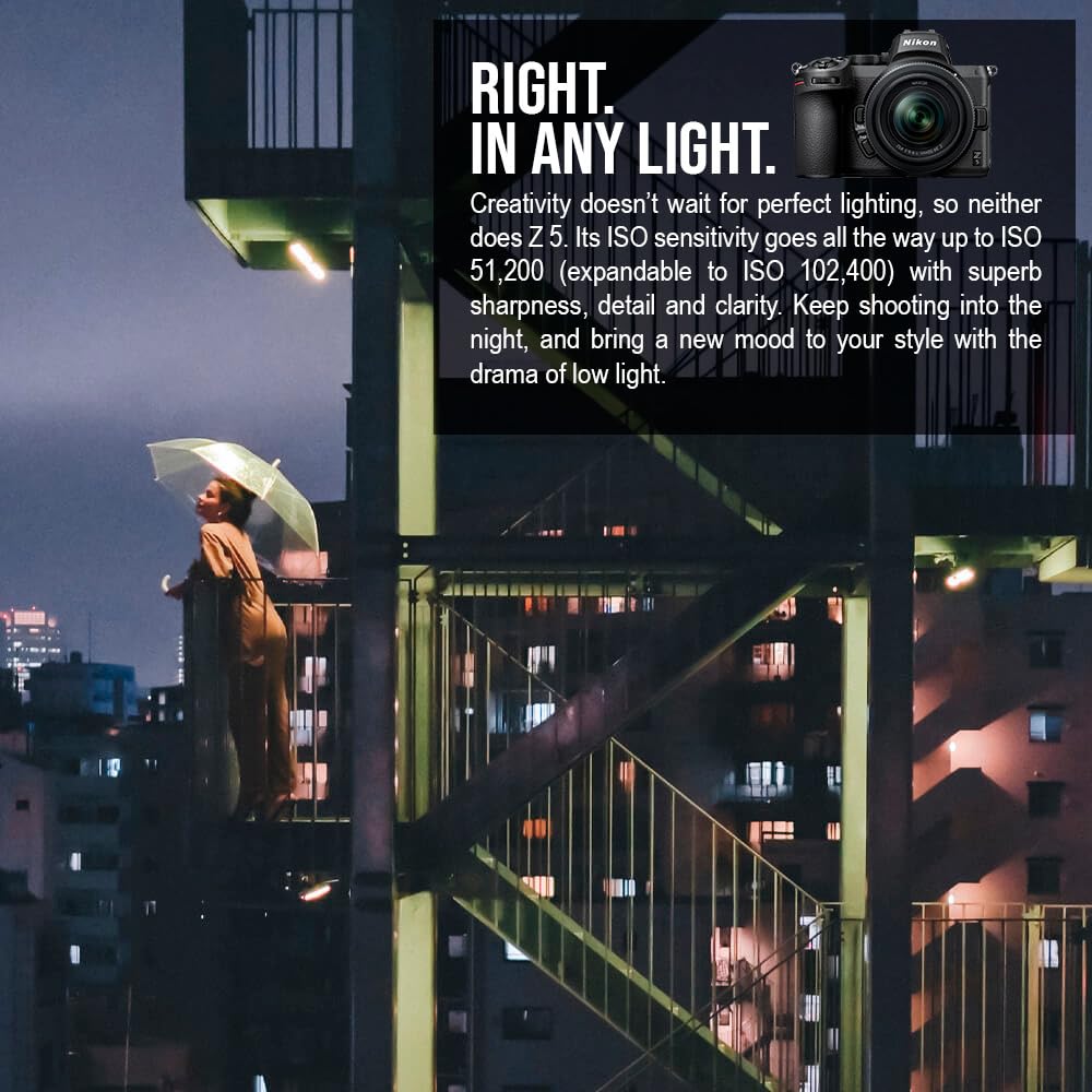 Nikon Z 5 Fx-Format Mirrorless Camera Body Bundle With Nikon Nikkor Z 24-70Mm F/4 S Lens (2 Items)