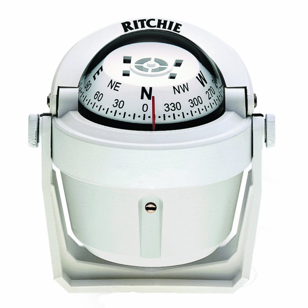 Ritchie B 51W Explorer Compass   Bracket Mount   White