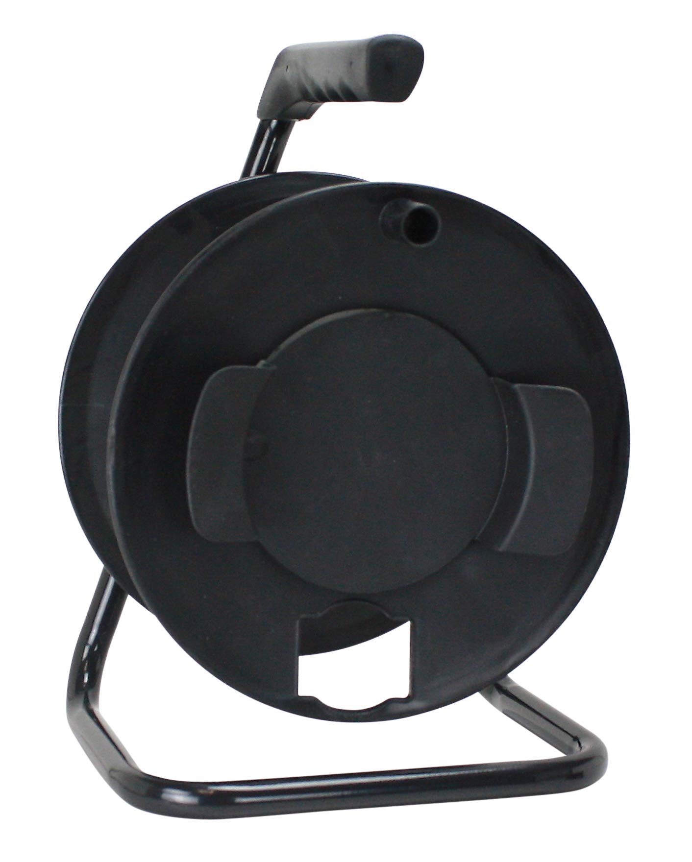 Prime Cr003000 Portable Cord Reel With Metal Stand, Black, Holds 100 Ft Of Cord