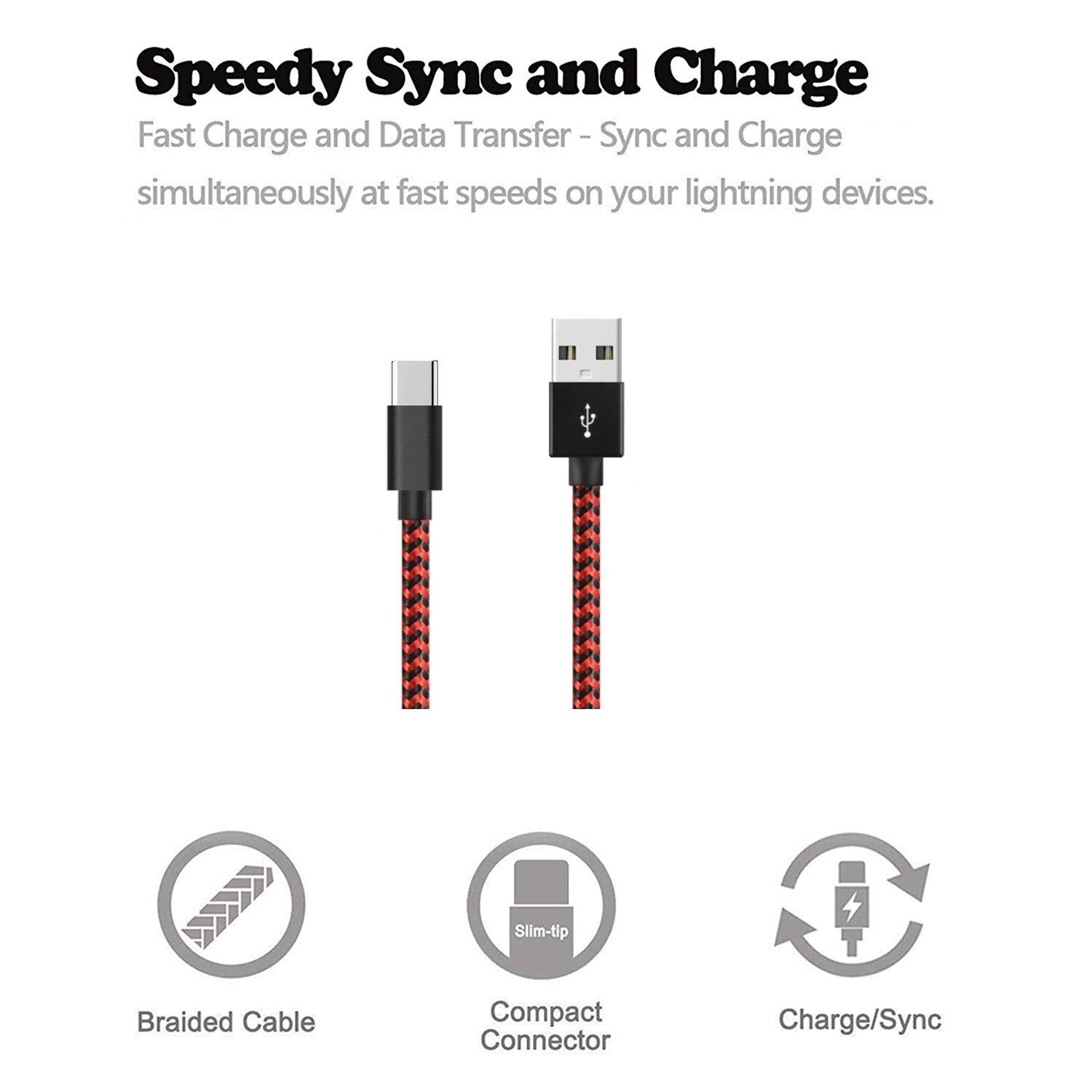 Fwclo Usb A To Type C Cable, 5Pack, 3/3/6/6/10Ft For 2021 & Newer Kindle Paperwhite, Signature Ed, Paperwhite Kids 11Th Gen & Ne
