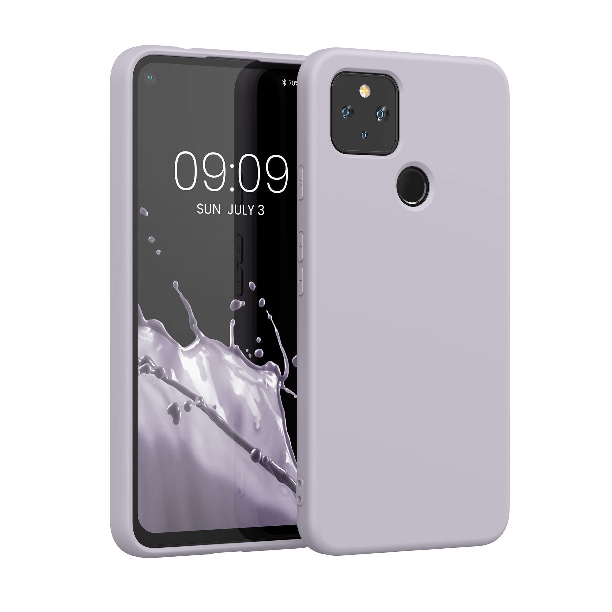 Kwmobile Case Compatible With Google Pixel 4A 5G Case   Slim Protective Tpu Silicone Phone Cover   Purple Cloud