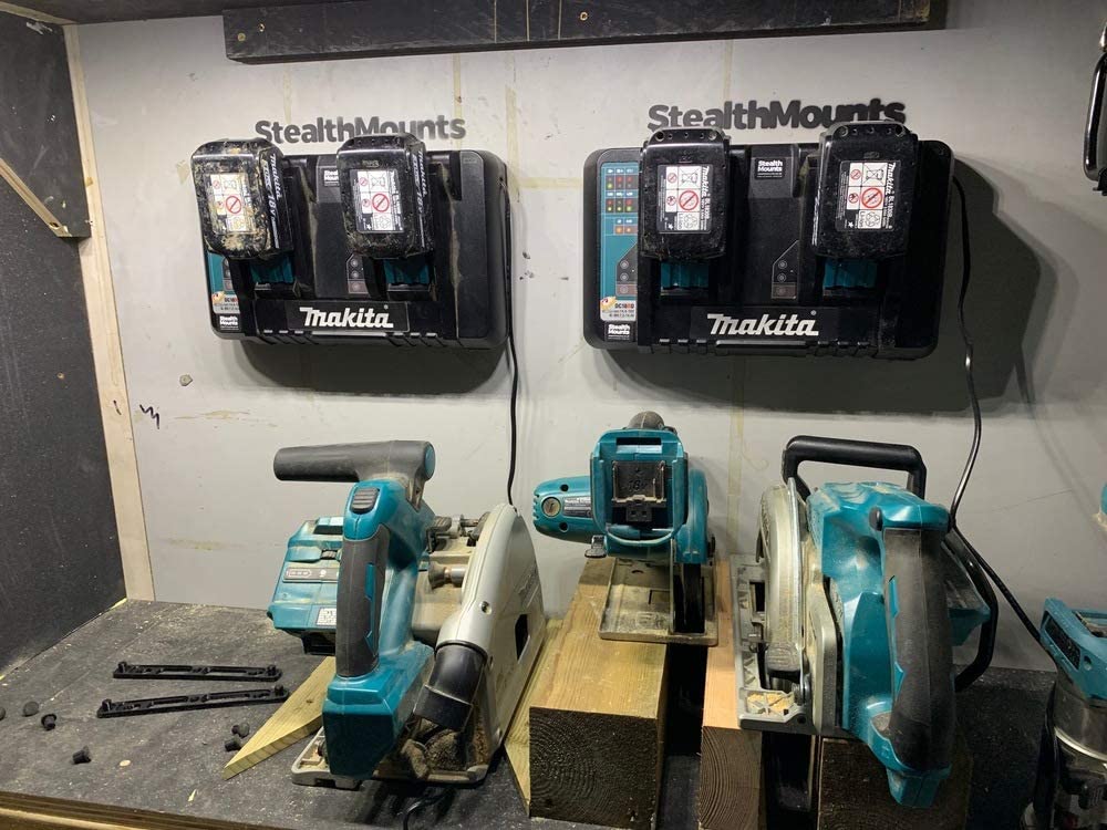 Stealthmounts Charger Mount For The Makita Double Charger (2 Pack) | Charger Holder For Makita 18V | Compatible With Dc18Rd | Ma