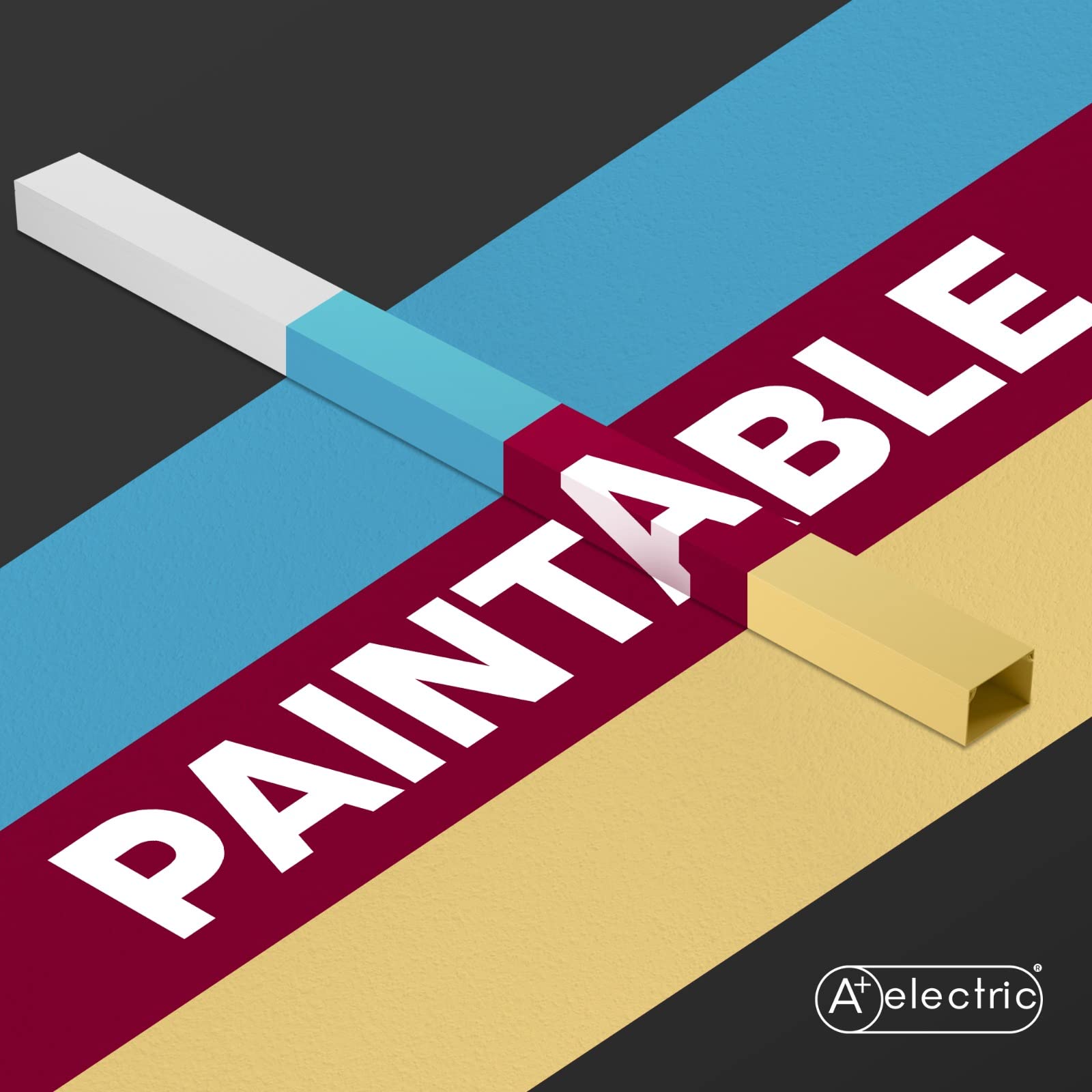 A+ Electric 315'' Cord Cover And 24 Pcs Fittings For Max 2 Cables Cable Raceway Cable Concealer Cord Management Kit Wire Cord Hi