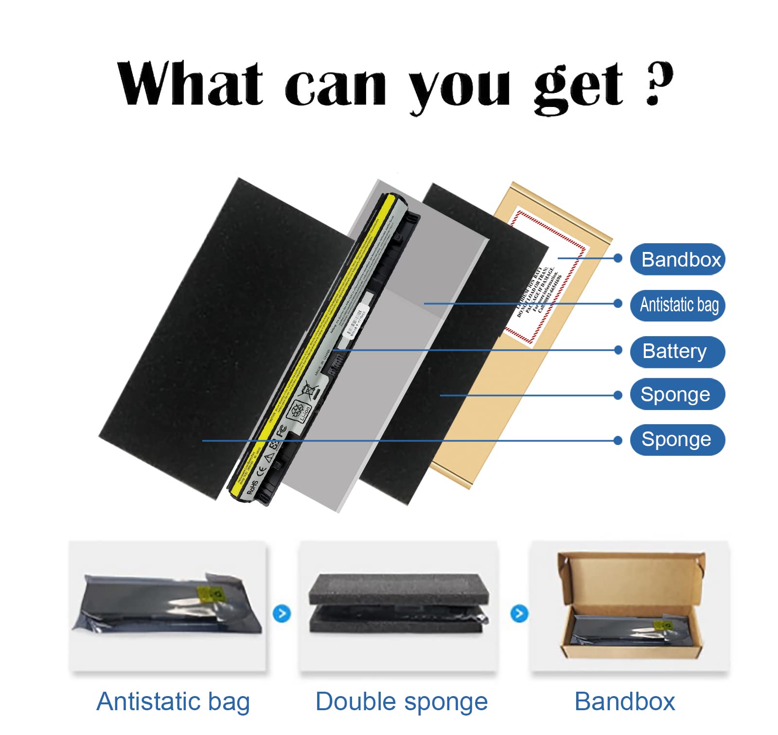 Eboyee Laptop L12L4E01 G400S Battery Replacement For Ideapad G405S G410S G510S G500S G505S G510S S410P S510P Touch Z710 Eraser G