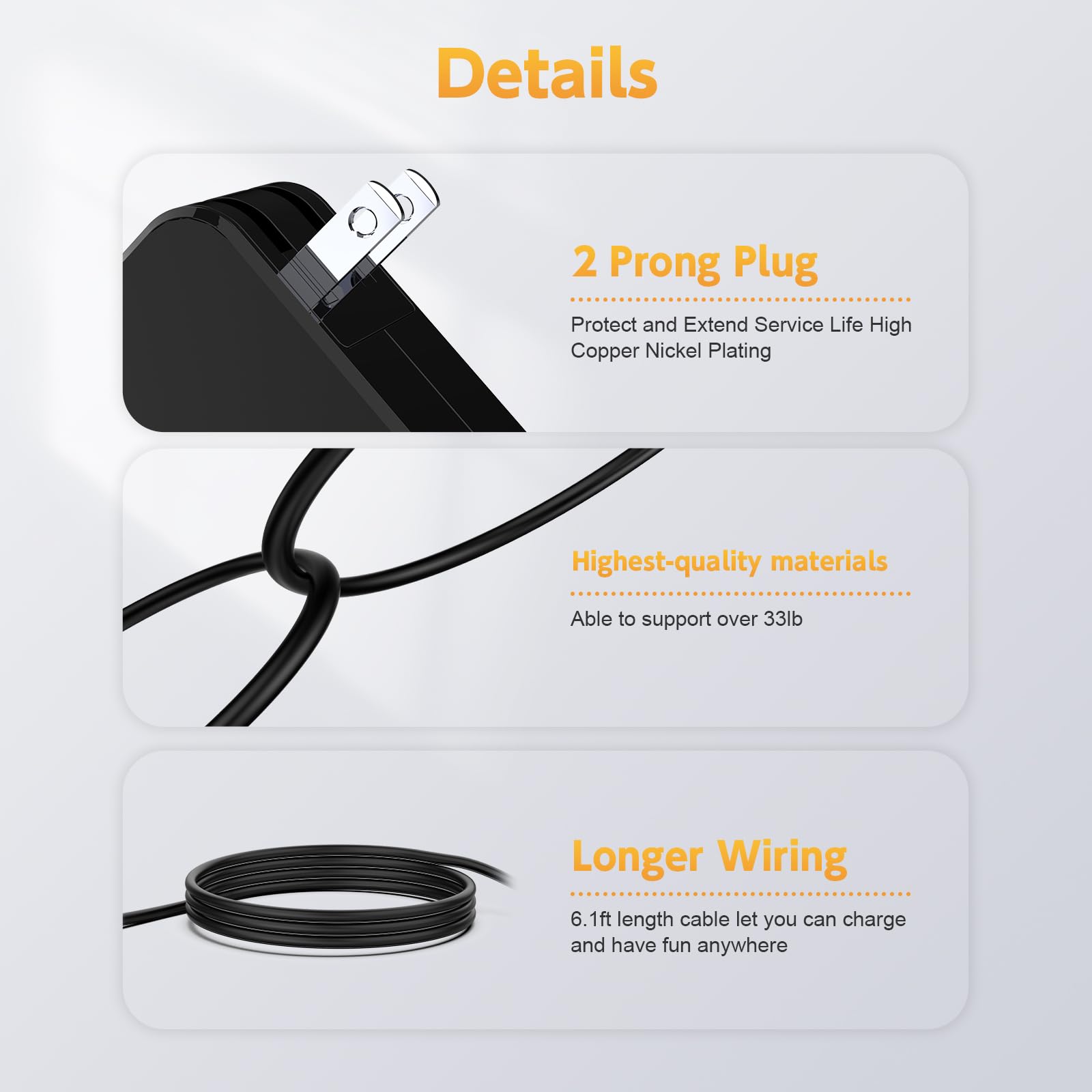 ROLADA 45W Laptop Charger for Asus Vivobook & ZenBook, 4.0 * 1.35mm AC Adapter, Power Supply for Chromebook C202 C300