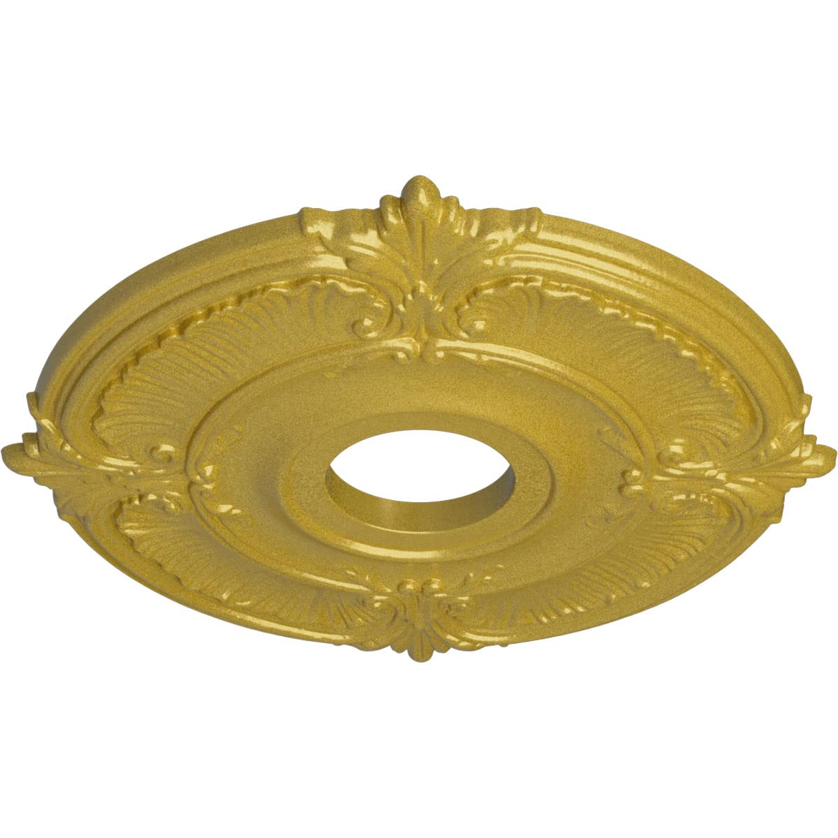 Ekena Millwork Cm18Atrgs Attica Ceiling Medallion, 18''Od X 4''Id X 5/8''P (Fits Canopies Up To 5''), Hand Painted Rich Gold