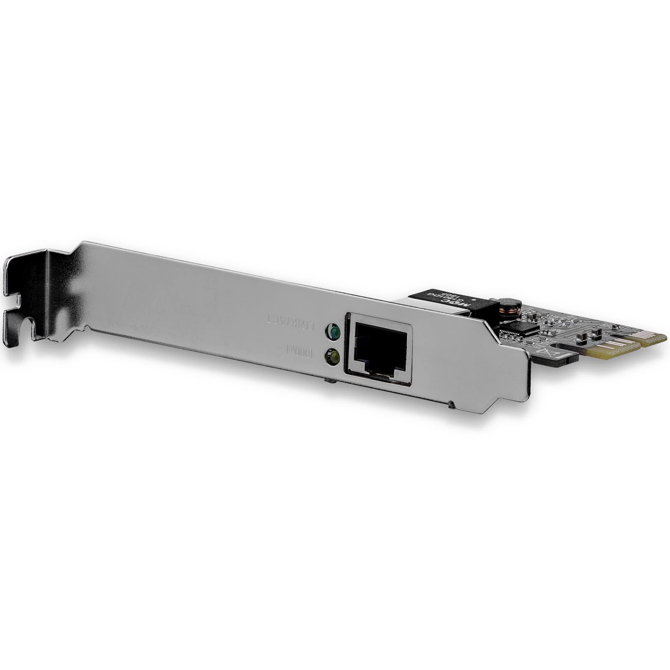 Startech.Com 1 Port Pcie Gigabit Network Server Adapter Nic Card   Dual Profile   Gigabit Desktop Adapter Rev E Intel 6 Chip Sup