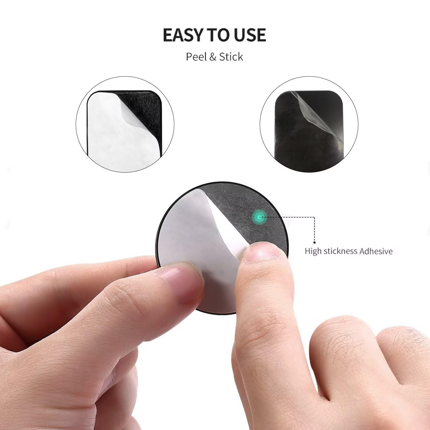 Pau1Hami1Ton Adhesive Thin Metal Plates(Compatible With Magnetic Mounts),16Pcs Metal Plates For Phone Case,Metal Plate For Car,M